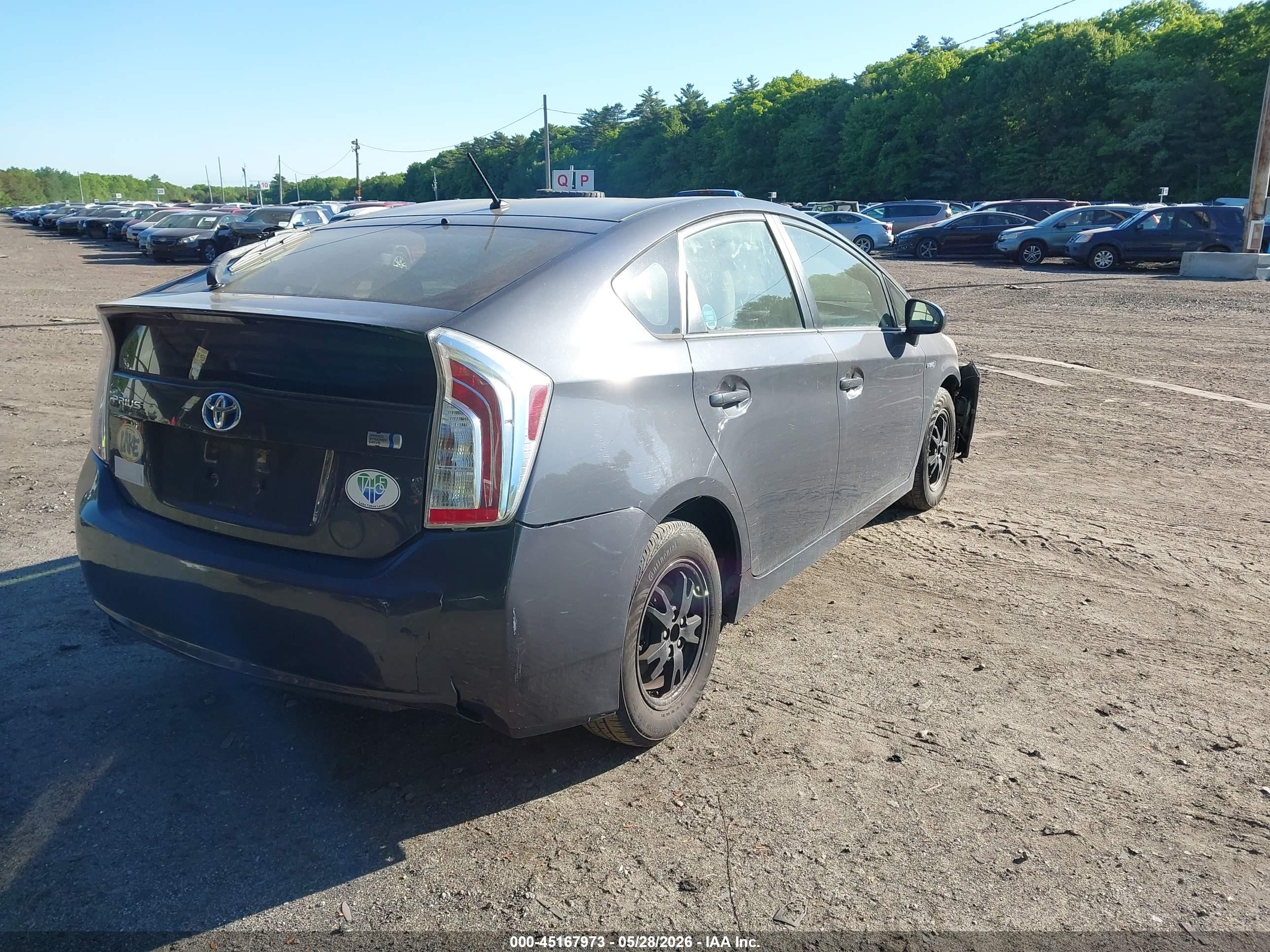 2013 Toyota Prius Two Gray vin: JTDKN3DUXD1689537