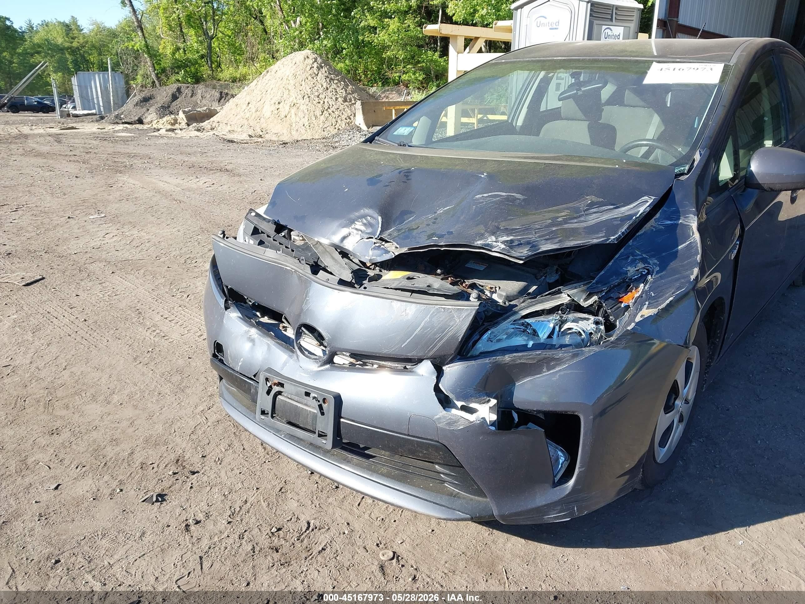 2013 Toyota Prius Two Gray vin: JTDKN3DUXD1689537
