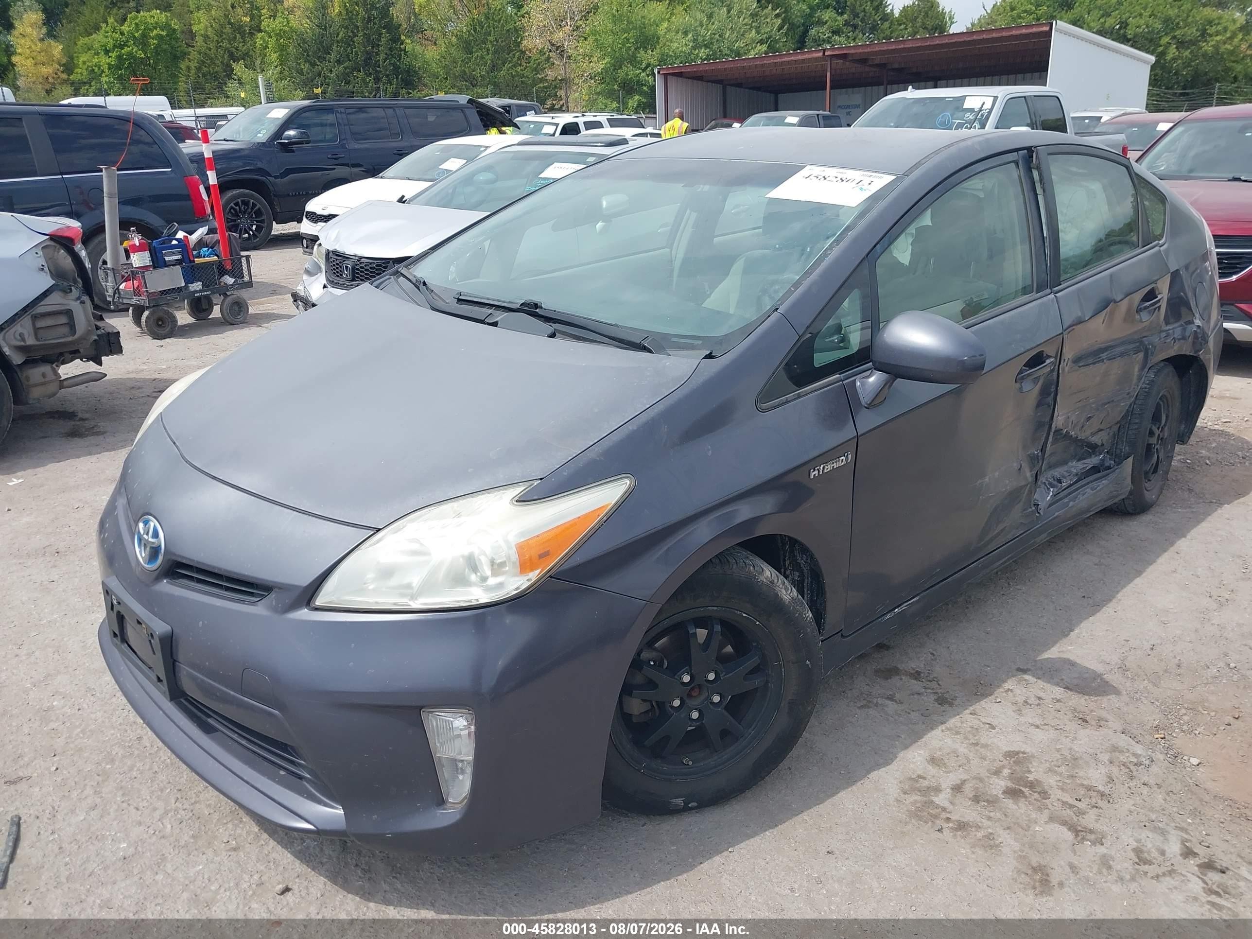 2013 Toyota Prius Two Gray vin: JTDKN3DUXD1707986