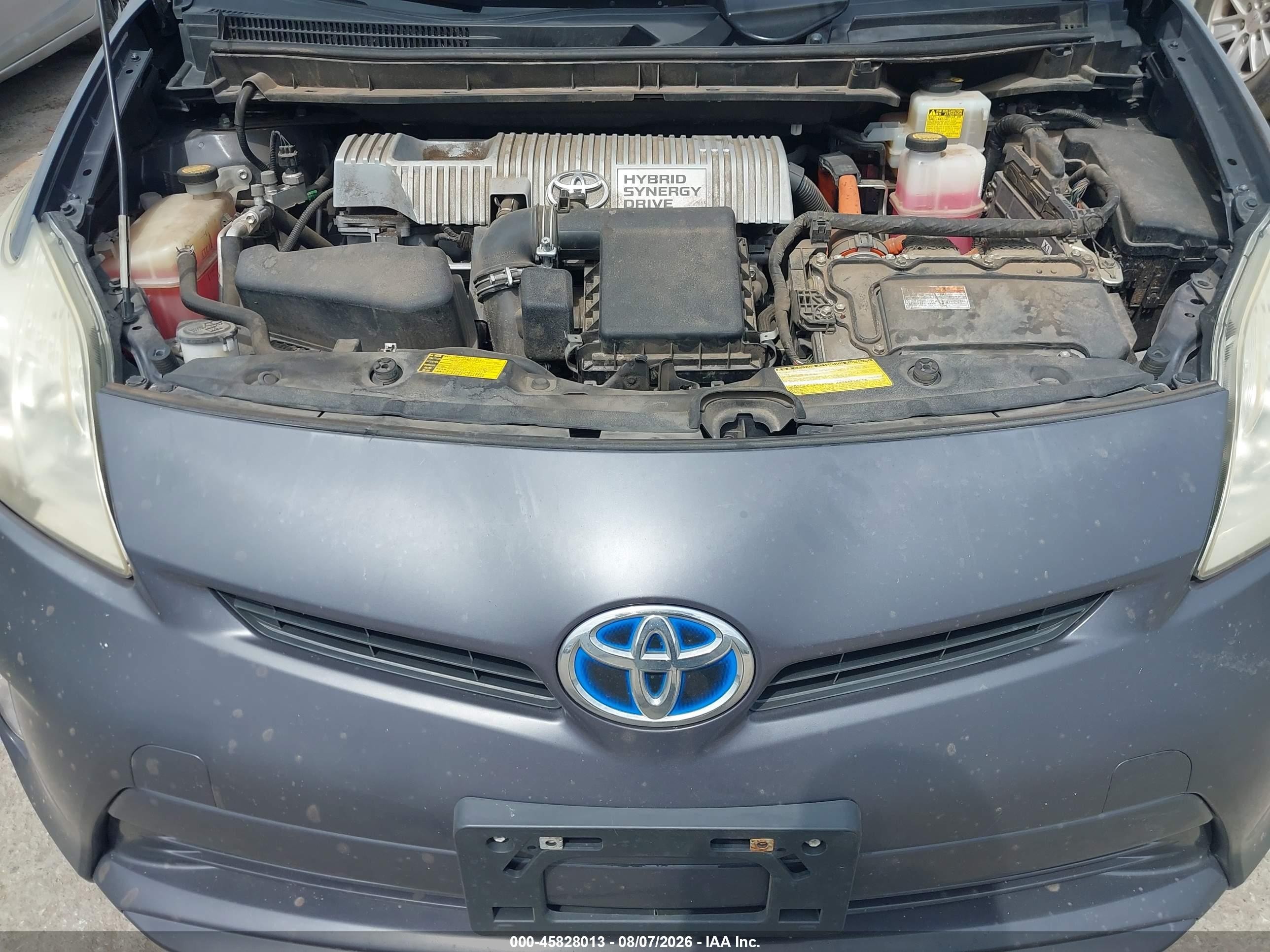 2013 Toyota Prius Two Gray vin: JTDKN3DUXD1707986