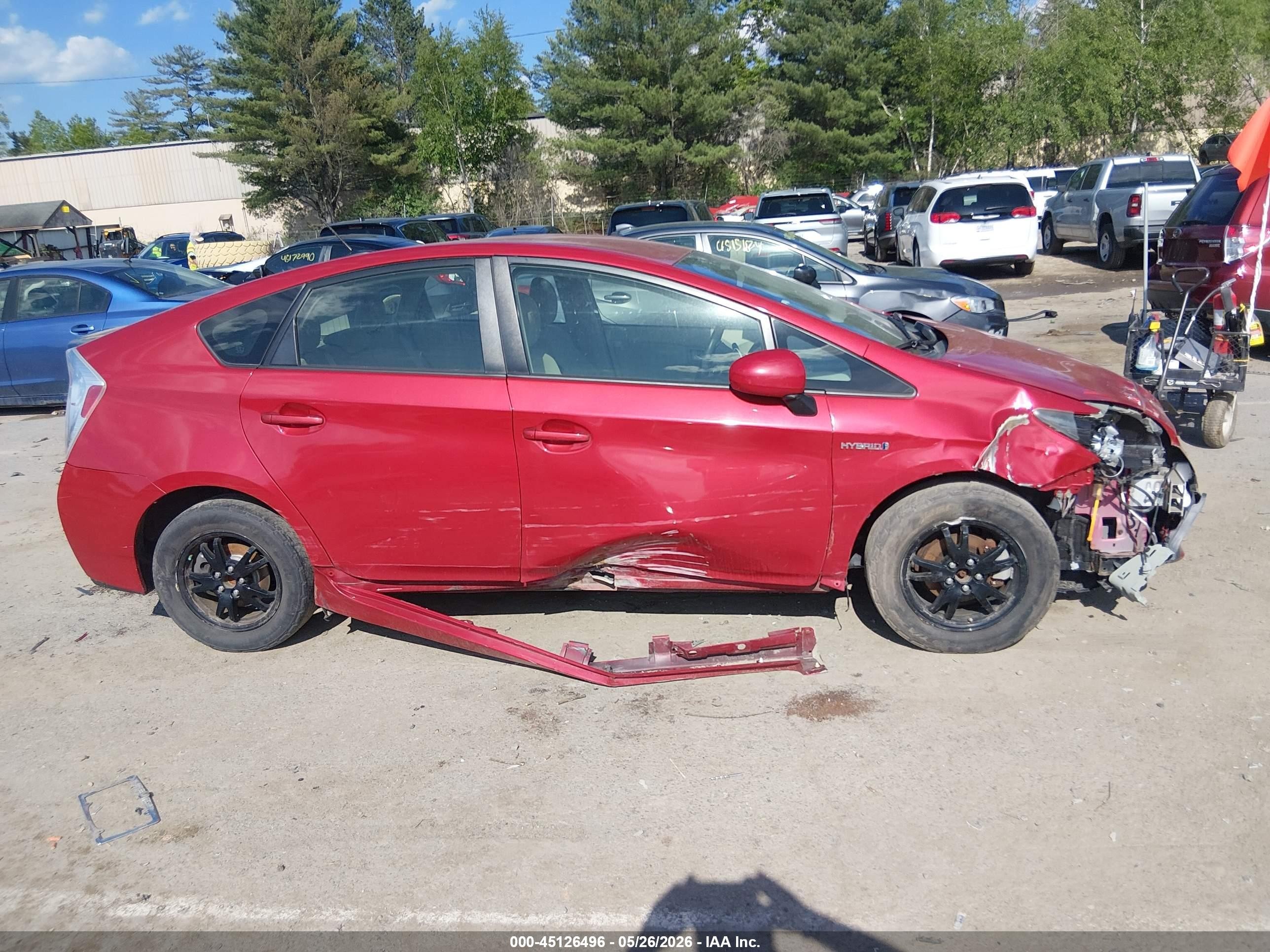 2013 Toyota Prius Three Red vin: JTDKN3DUXD1731544