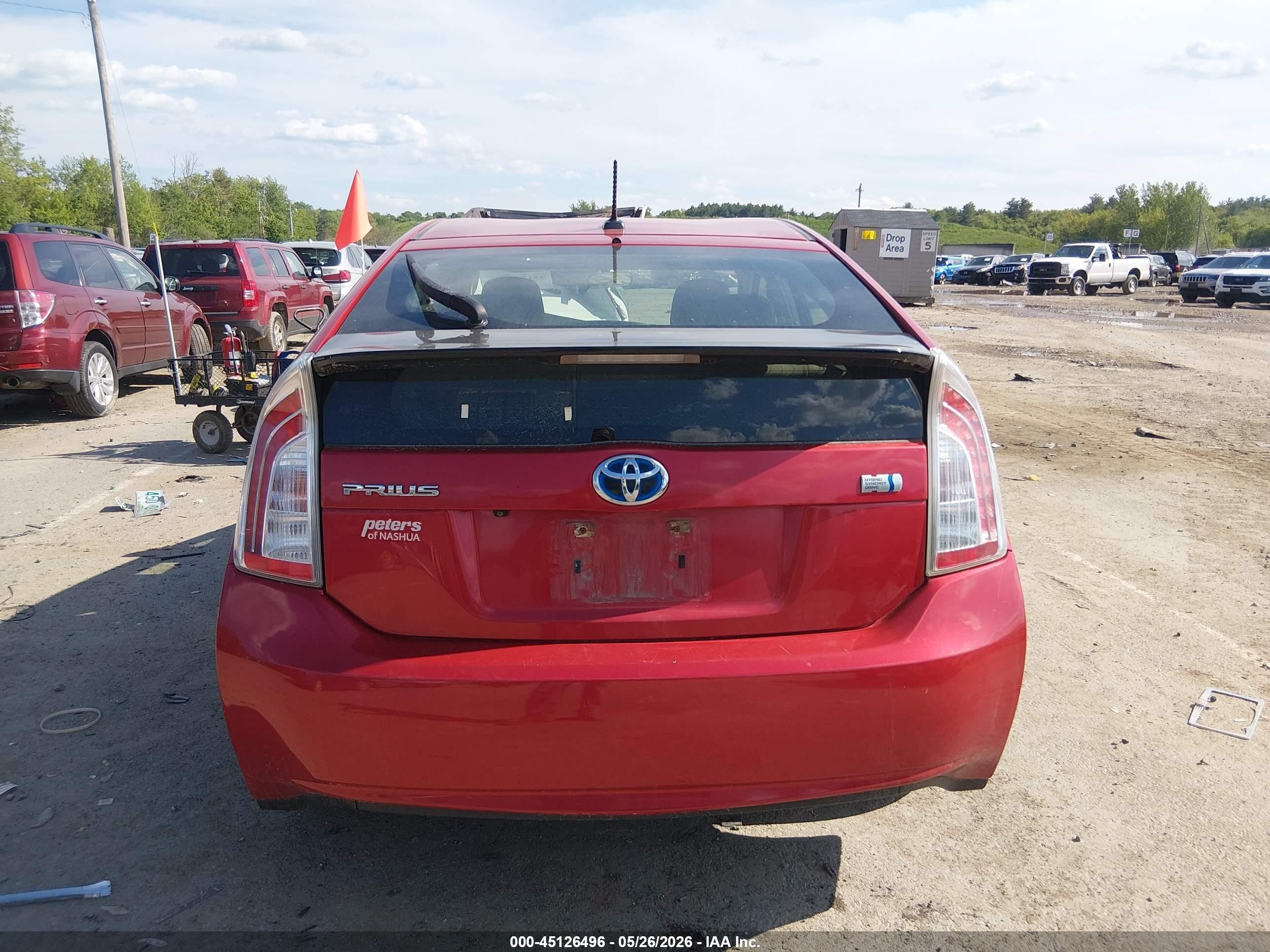 2013 Toyota Prius Three Red vin: JTDKN3DUXD1731544