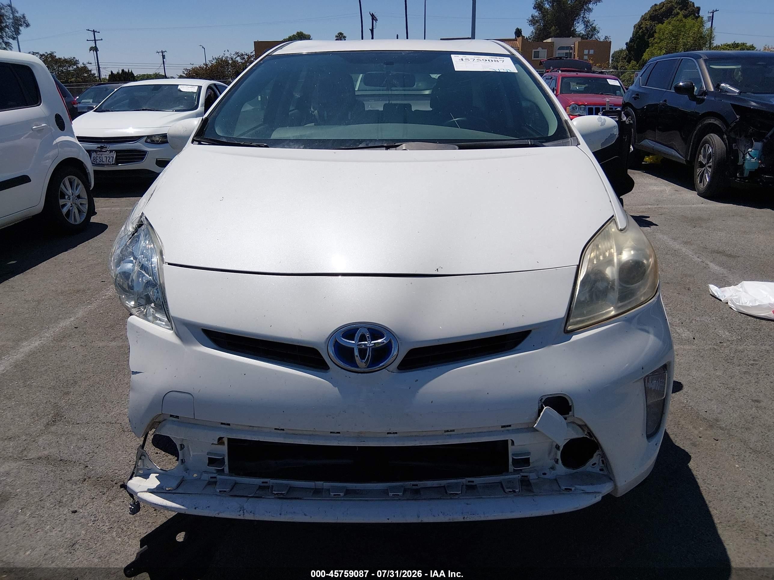 2013 Toyota Prius Two White vin: JTDKN3DUXD5547147