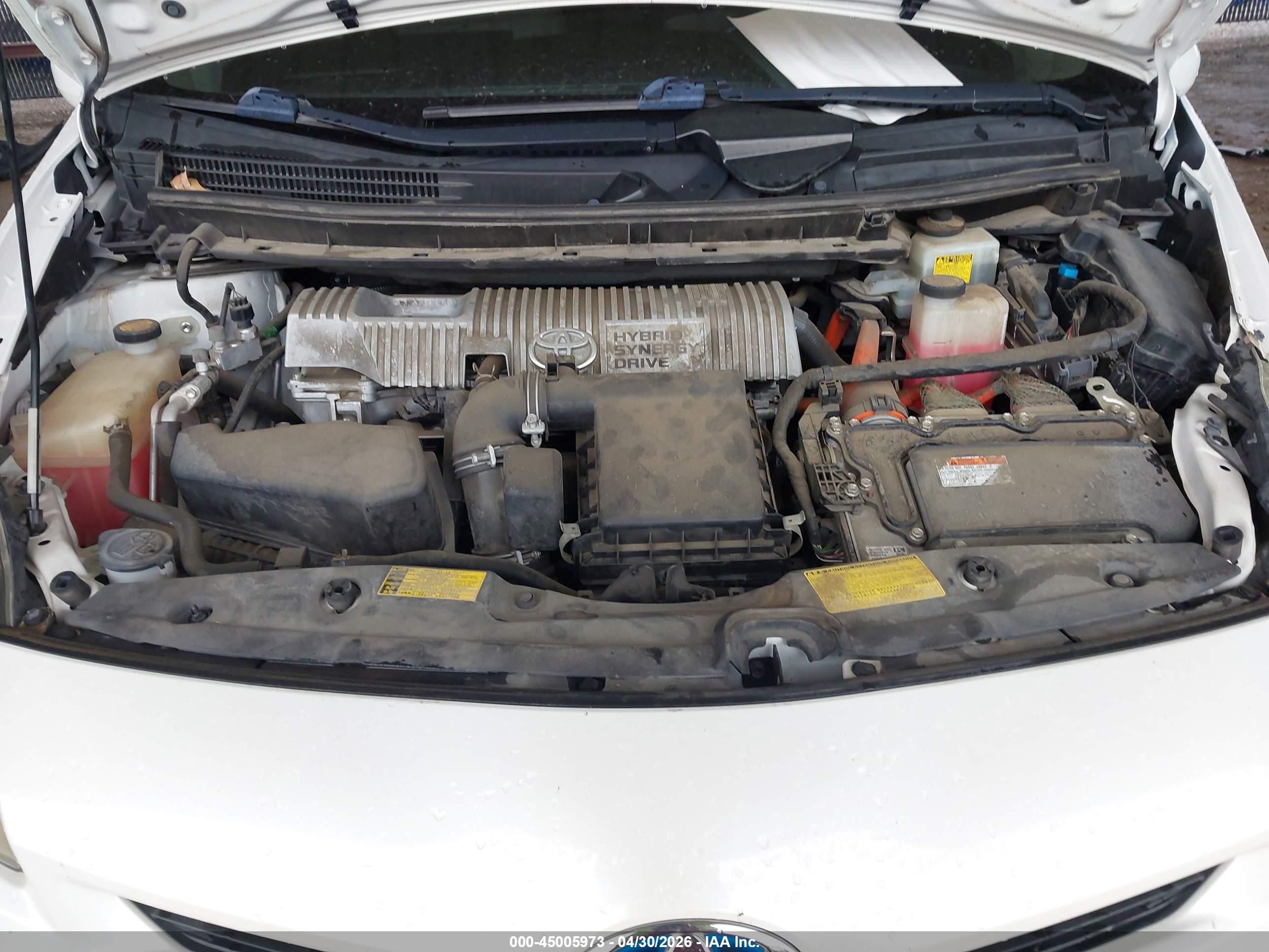 2013 Toyota Prius Five/four/three/three Se/two White vin: JTDKN3DUXD5553773