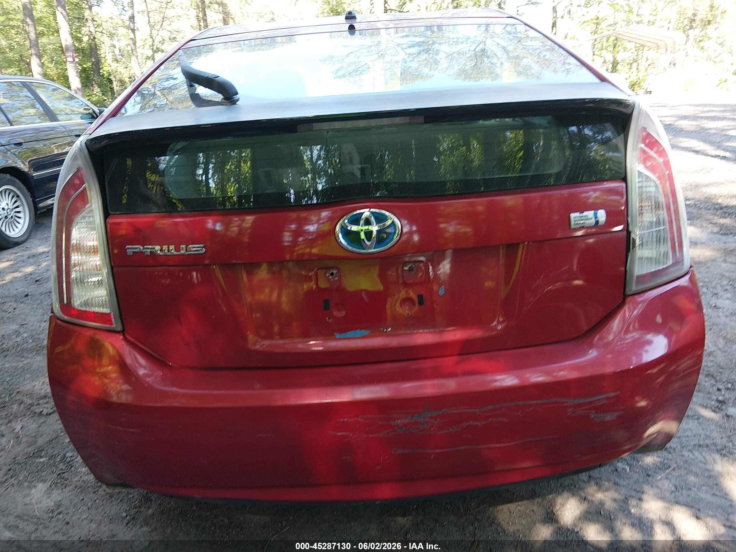 2013 Toyota Prius Two Red vin: JTDKN3DUXD5577071