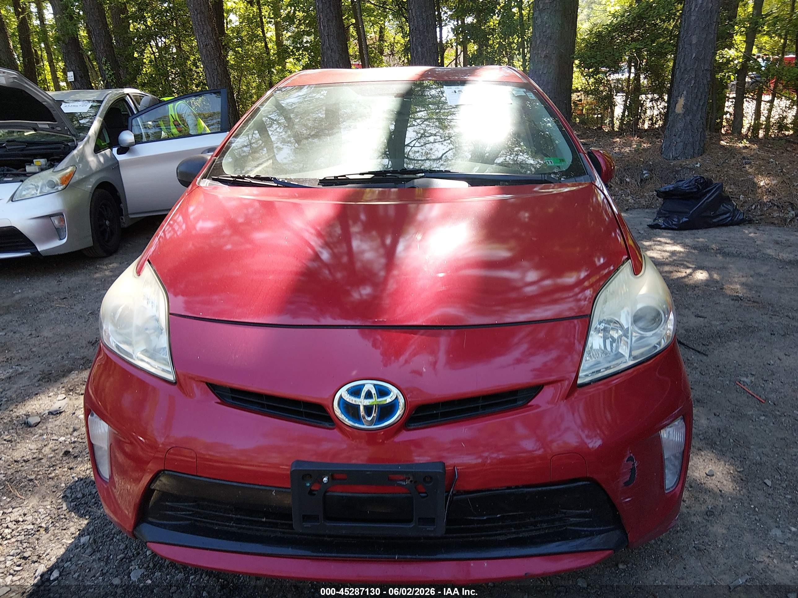 2013 Toyota Prius Two Red vin: JTDKN3DUXD5577071