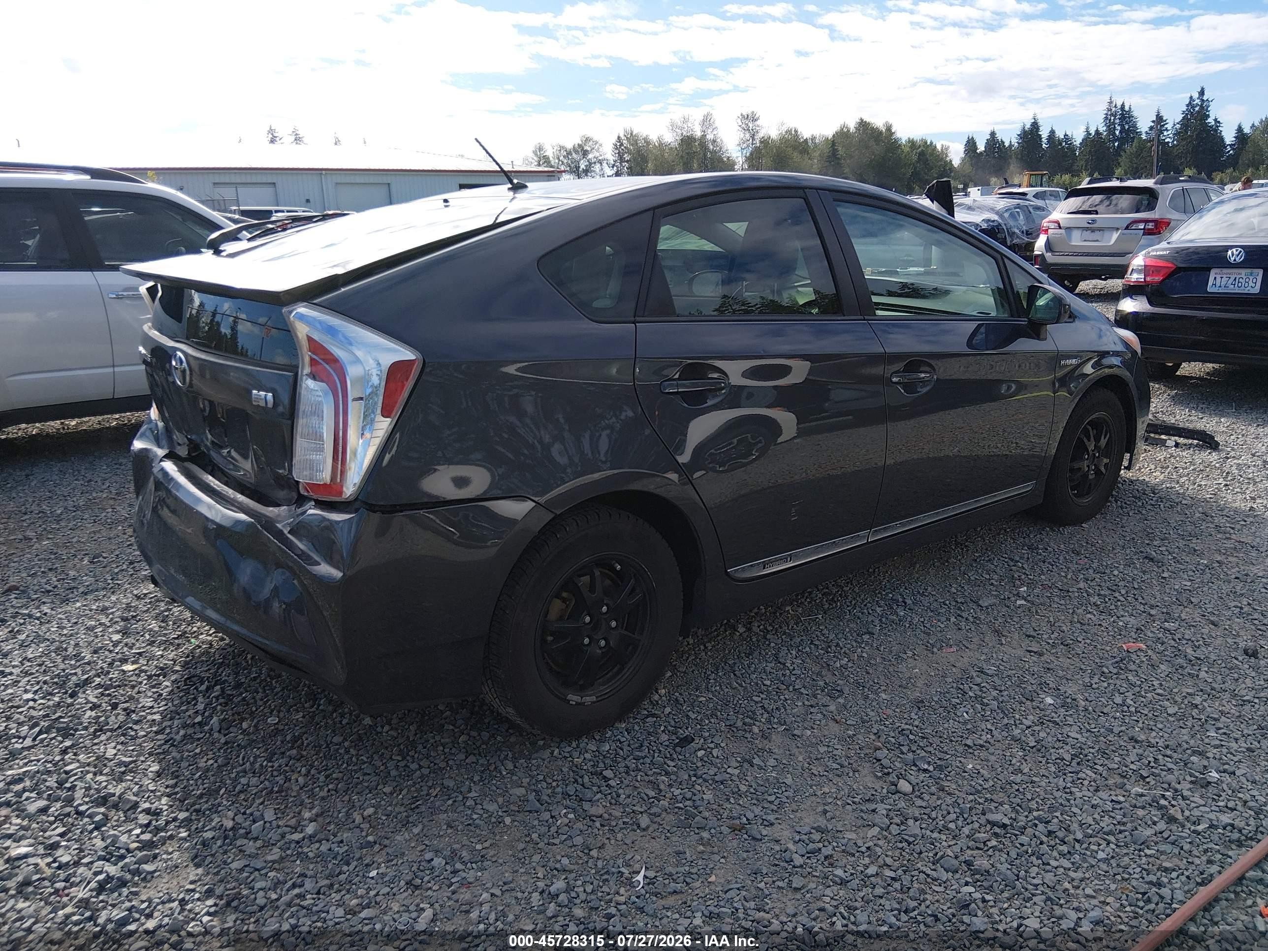 2013 Toyota Prius Two Серый vin: JTDKN3DUXD5594453