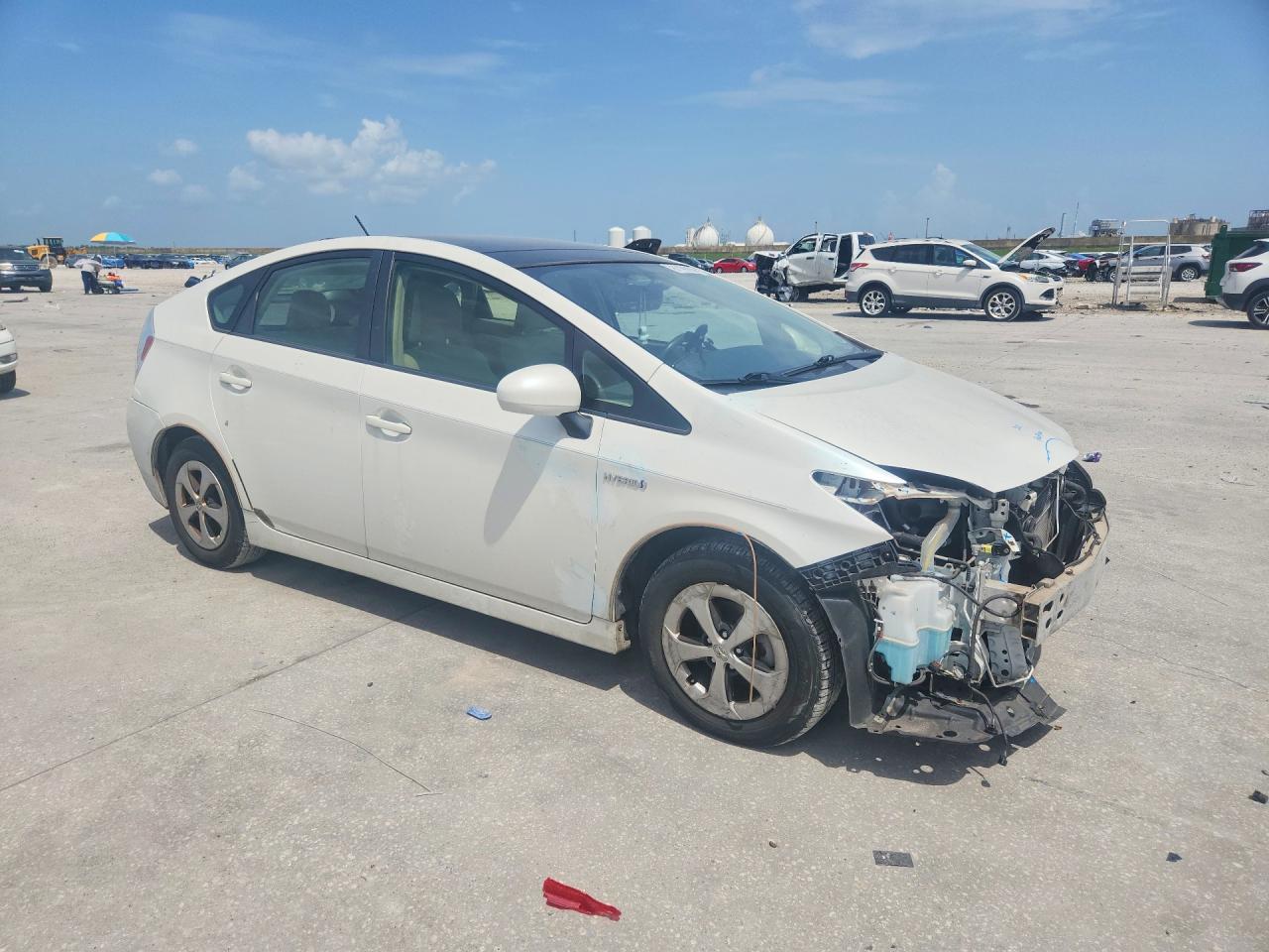 2013 Toyota Prius Three White vin: JTDKN3DUXD5637754