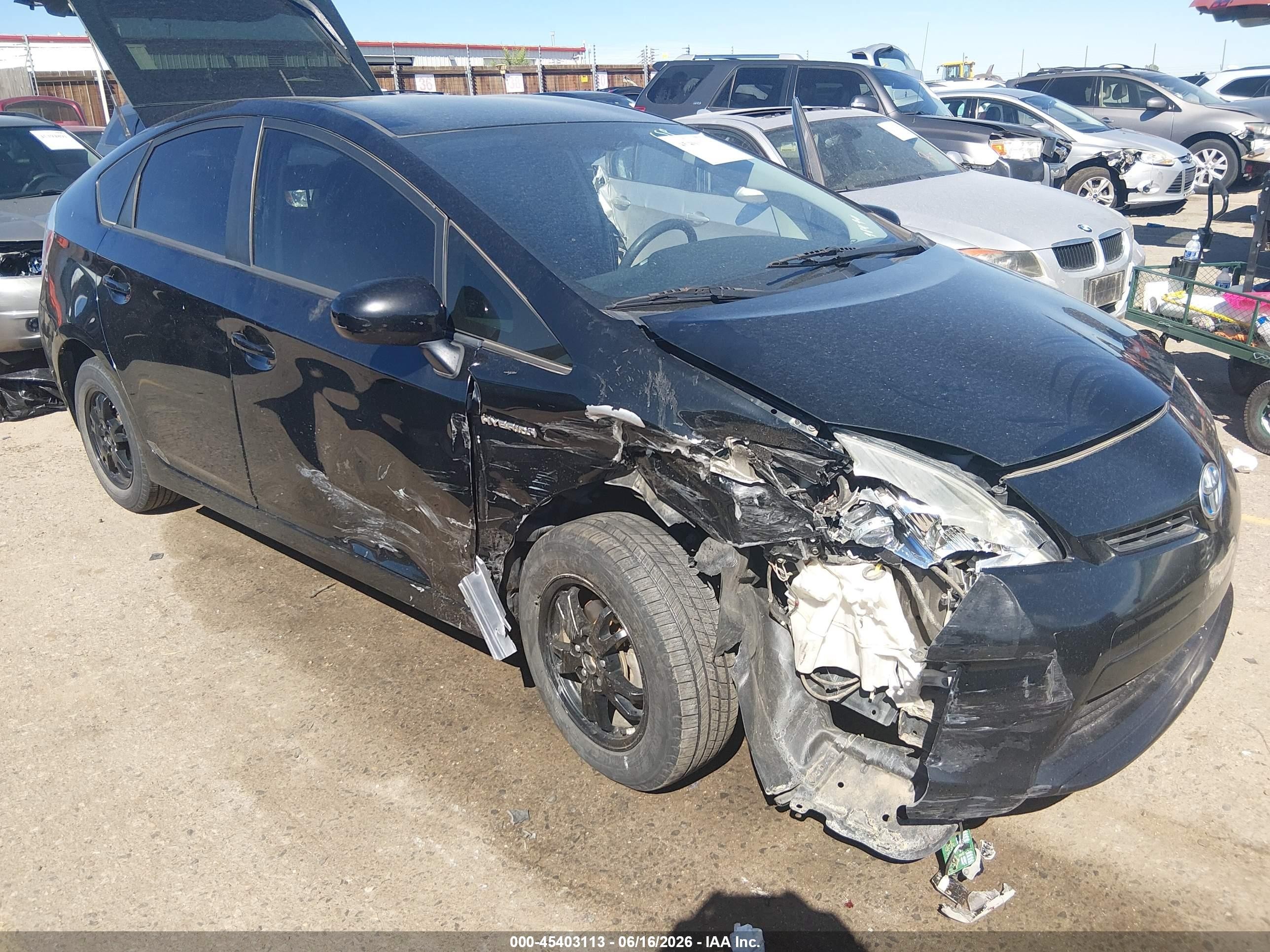 2013 Toyota Prius Two Черный vin: JTDKN3DUXD5698490