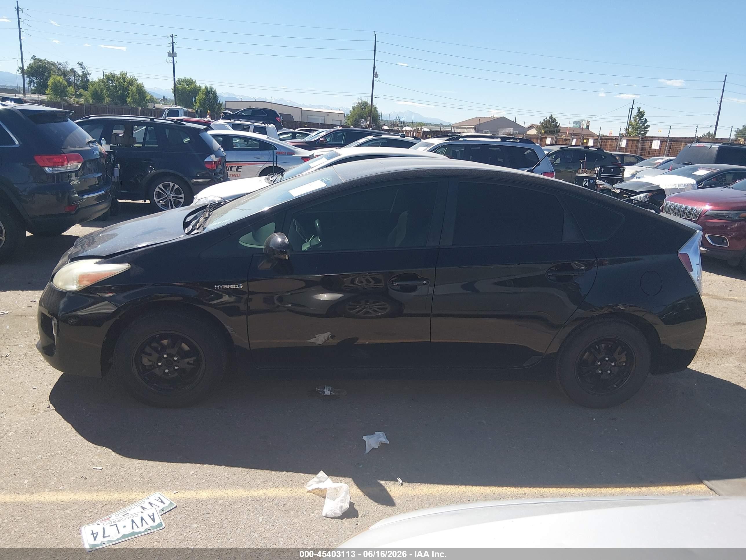 2013 Toyota Prius Two Черный vin: JTDKN3DUXD5698490