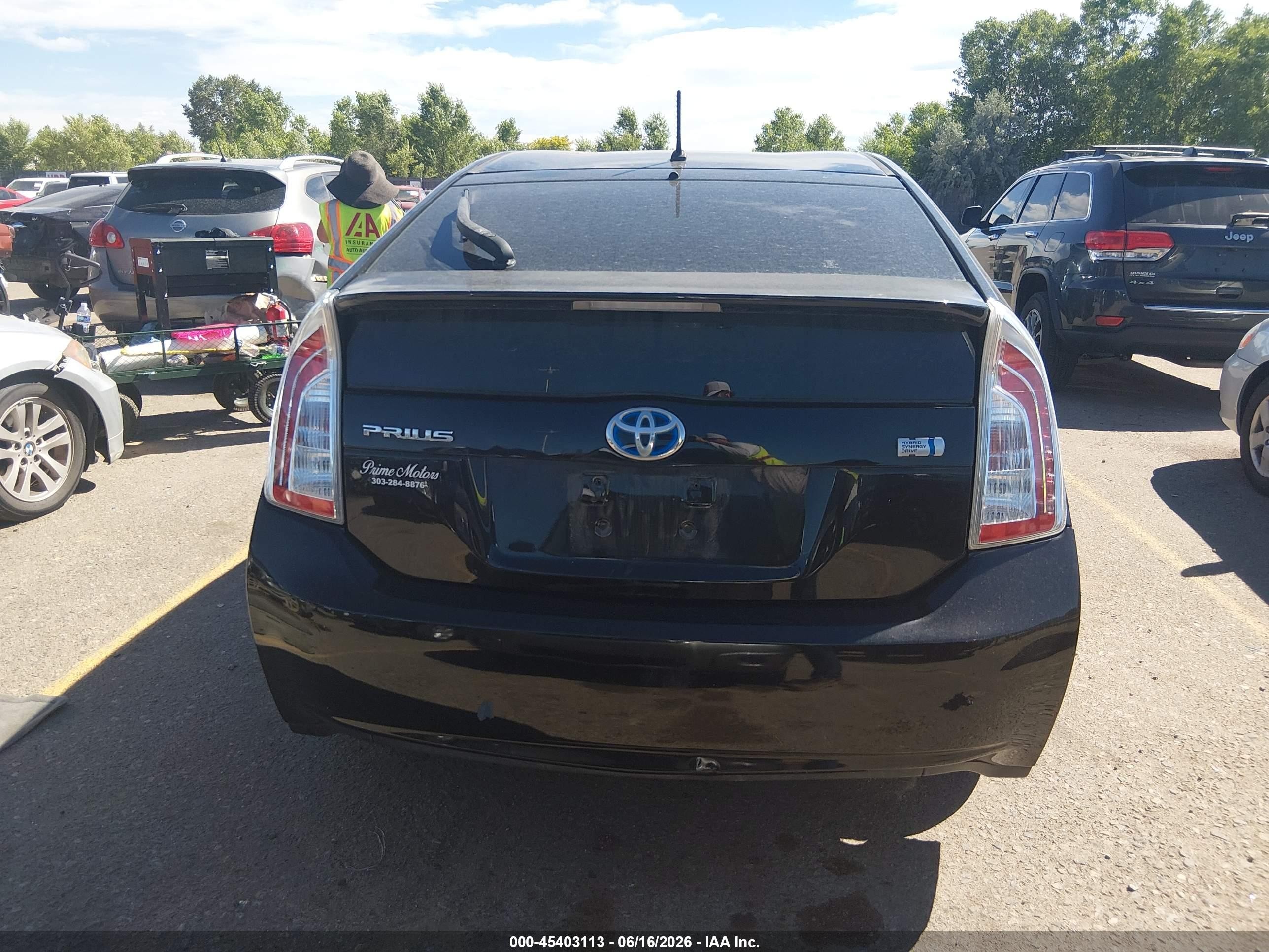 2013 Toyota Prius Two Черный vin: JTDKN3DUXD5698490