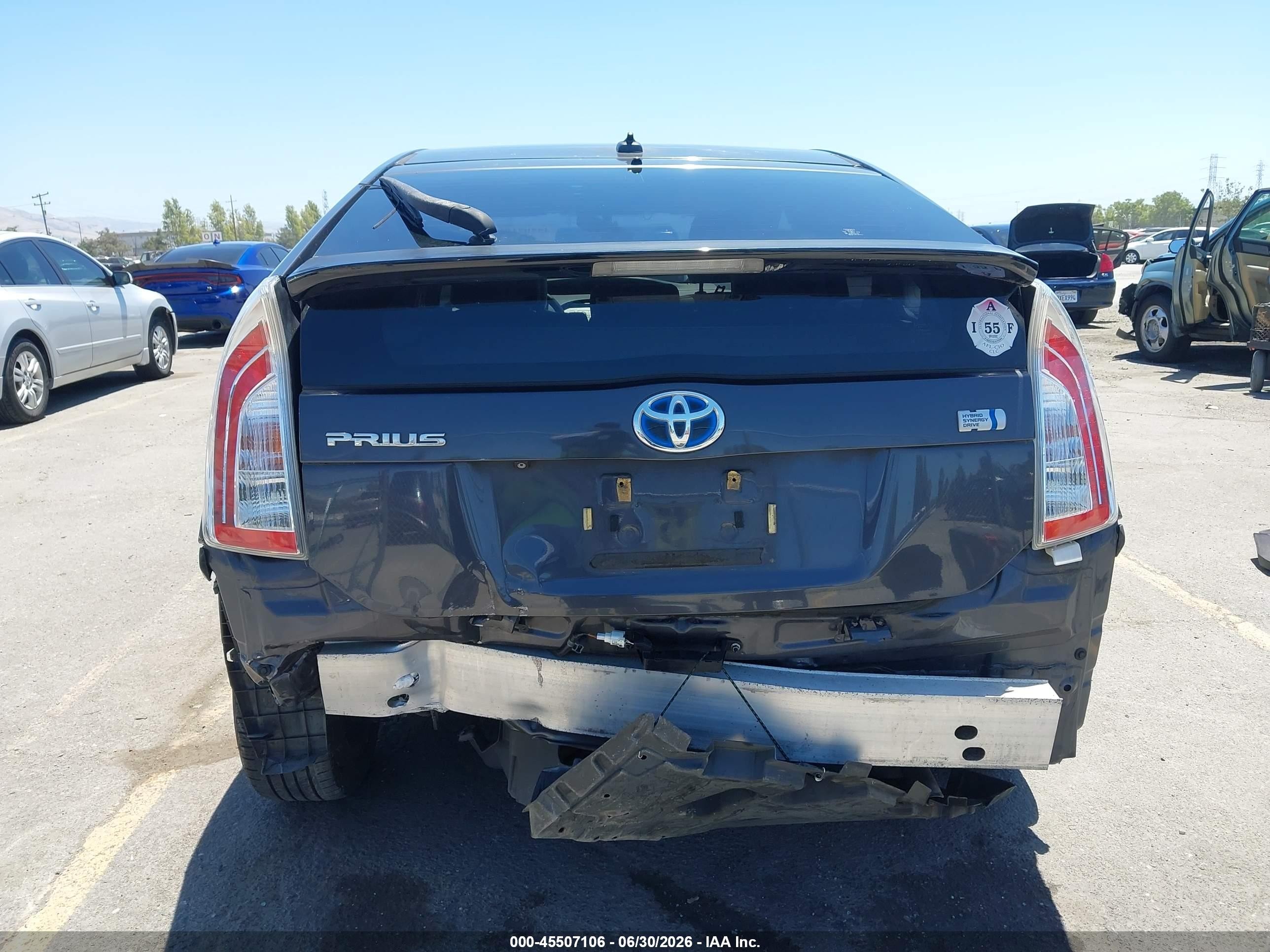2014 Toyota Prius   Gray vin: JTDKN3DUXE1736728