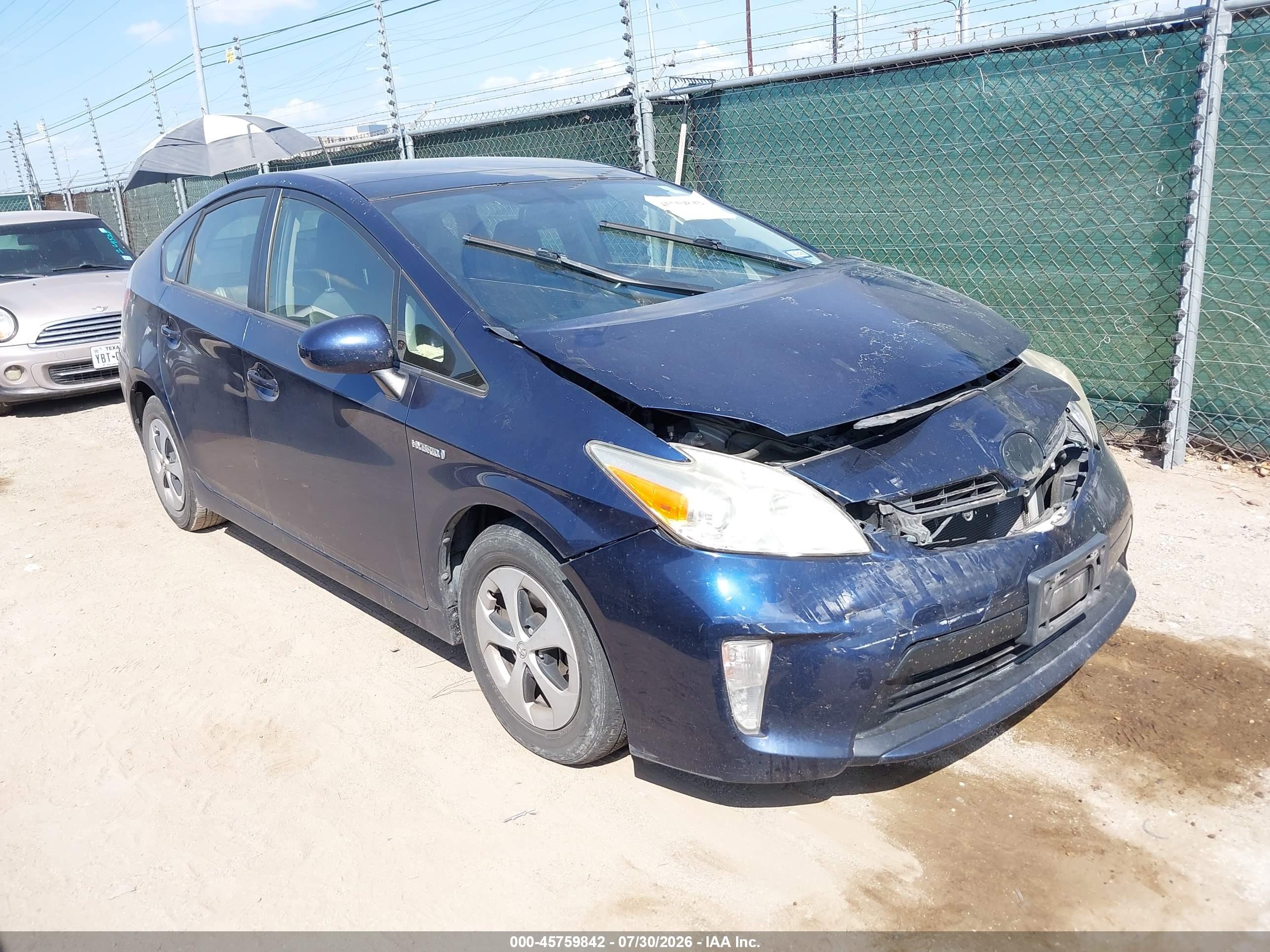 2014 Toyota Prius Four Blue vin: JTDKN3DUXE1763234