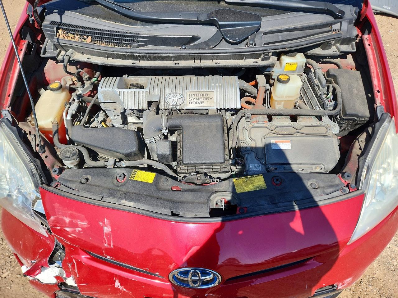 2014 Toyota Prius Four Красный vin: JTDKN3DUXE1776307
