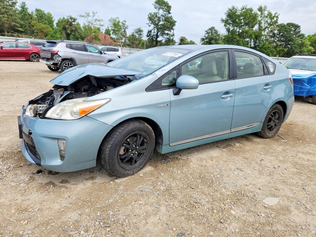 2014 Toyota Prius Two Зеленый vin: JTDKN3DUXE1817602