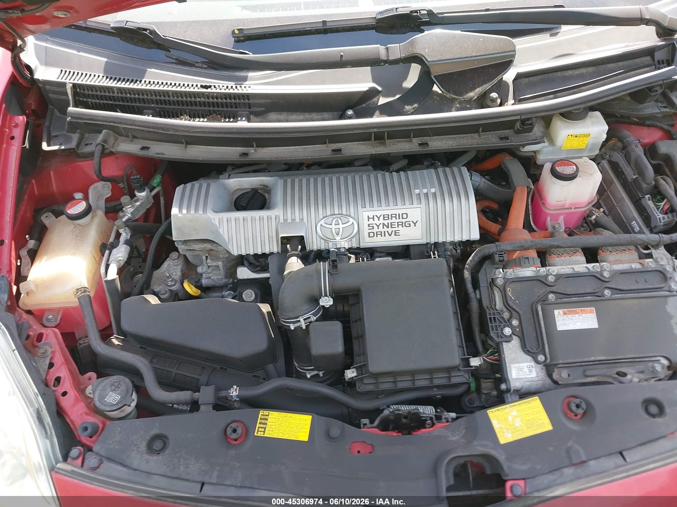 2015 Toyota Prius Two Red vin: JTDKN3DUXF0396567