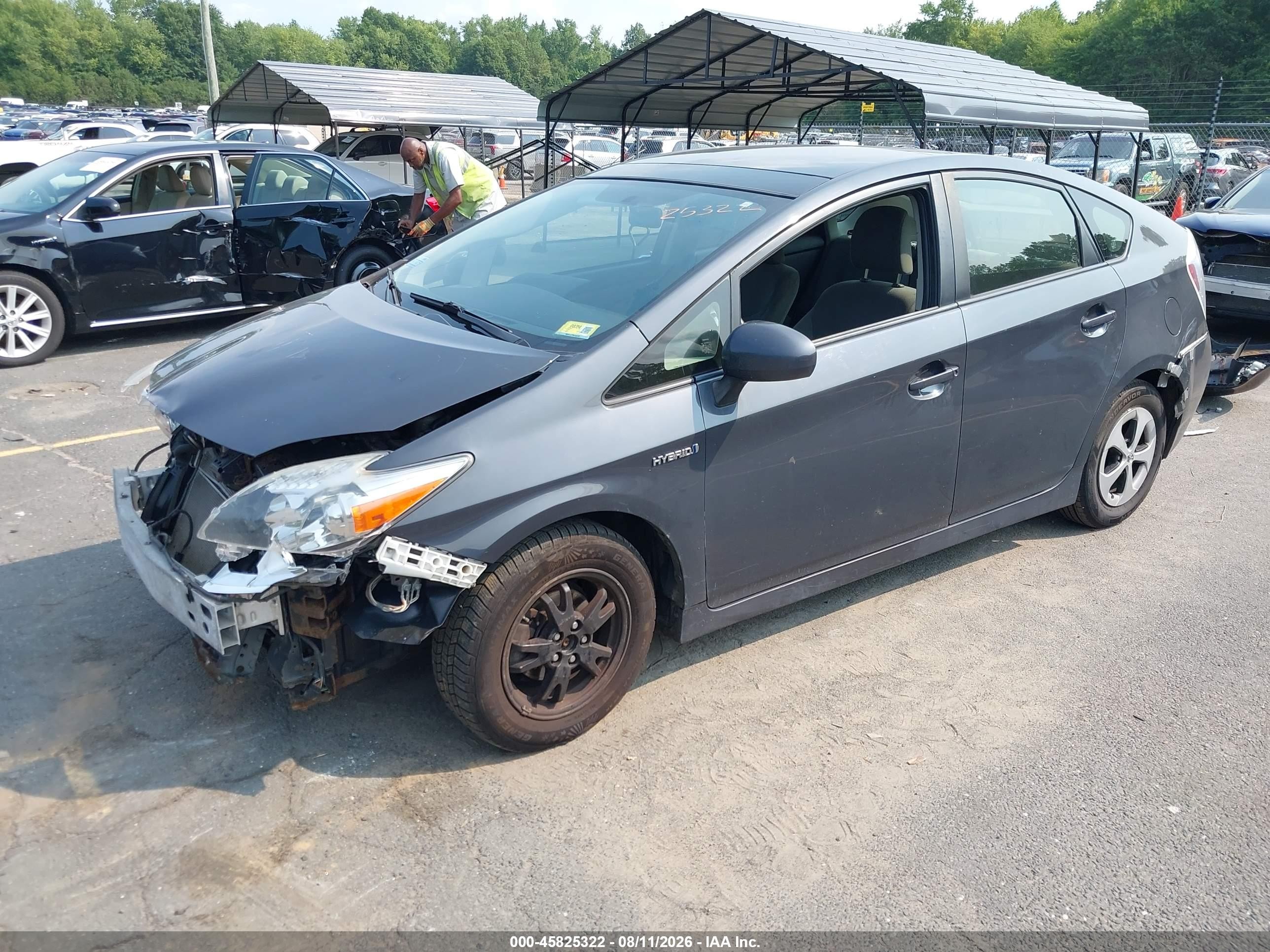 2015 Toyota Prius Three Gray vin: JTDKN3DUXF0398349