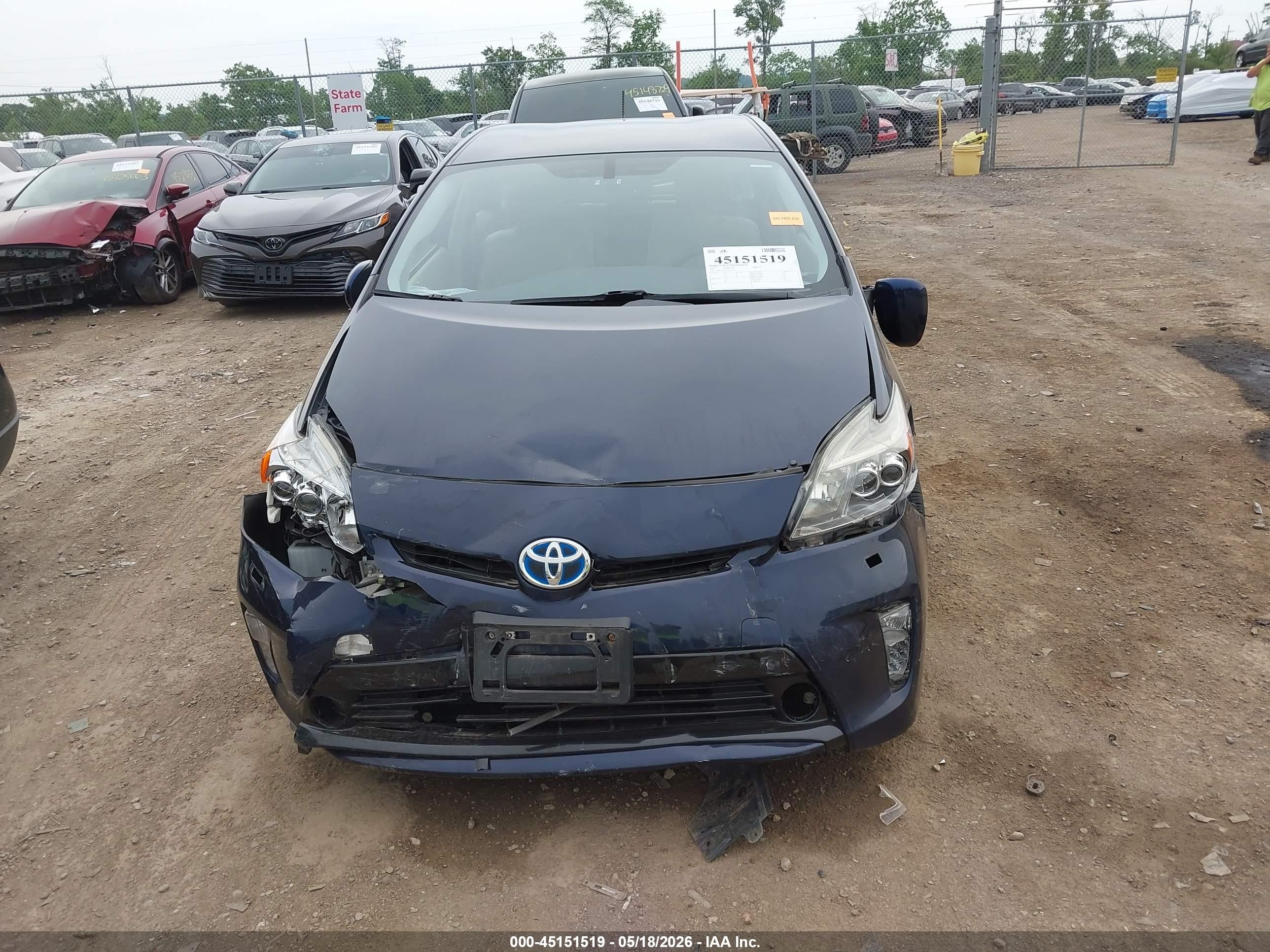2015 Toyota Prius Five Blue vin: JTDKN3DUXF0443452