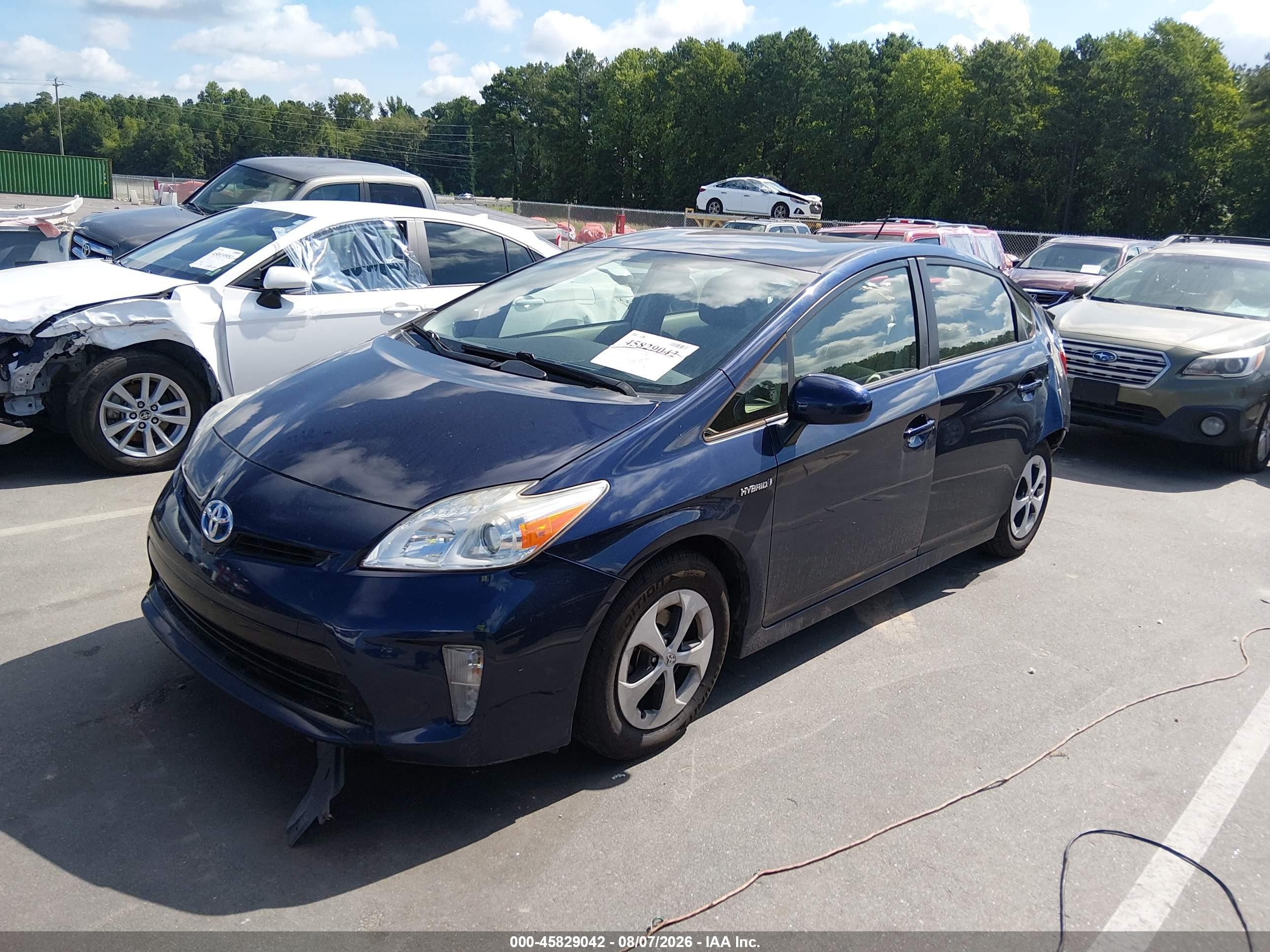 2015 Toyota Prius Two Dark Blue vin: JTDKN3DUXF0446822