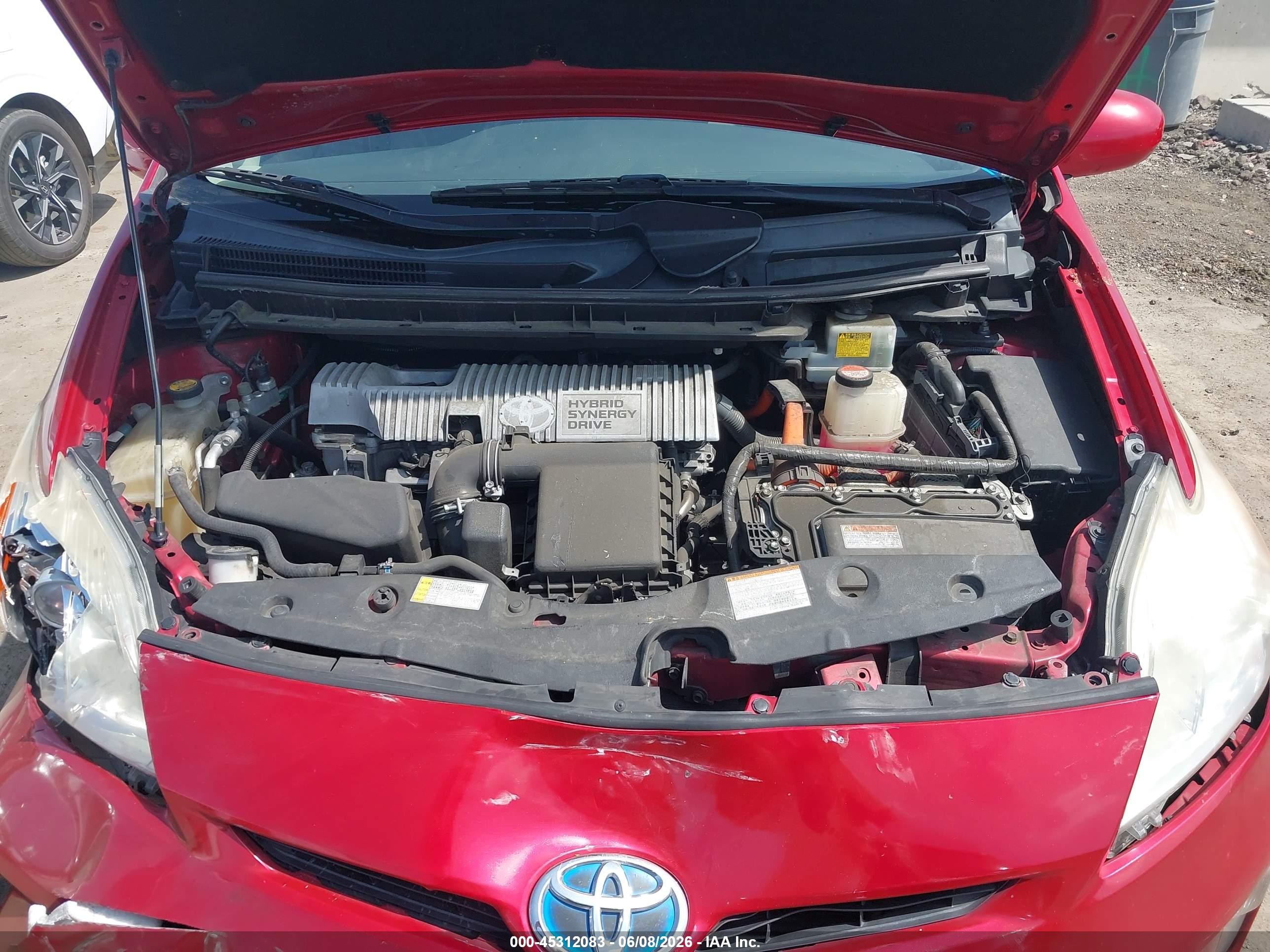 2015 Toyota Prius Two Red vin: JTDKN3DUXF0470652