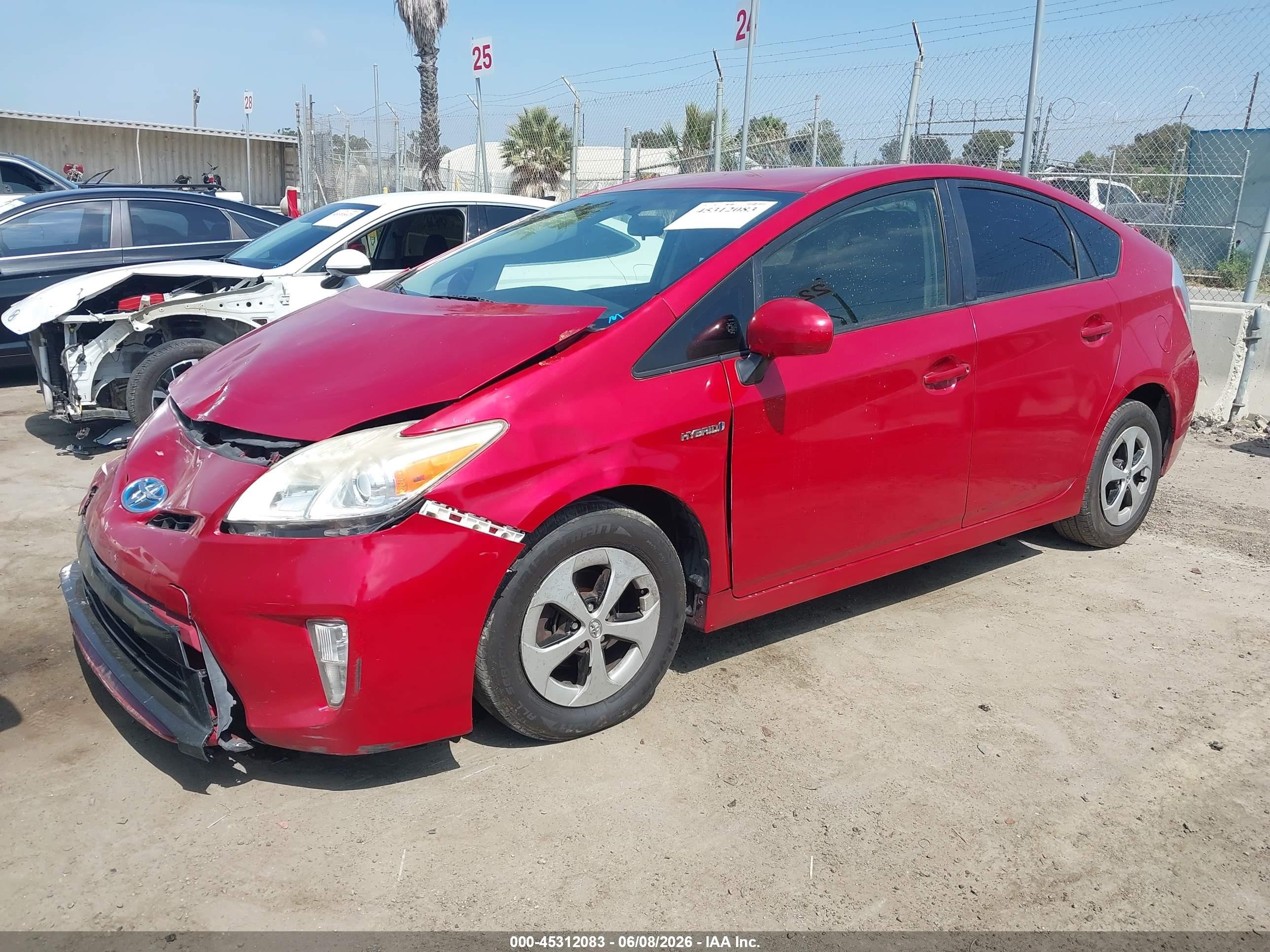 2015 Toyota Prius Two Red vin: JTDKN3DUXF0470652