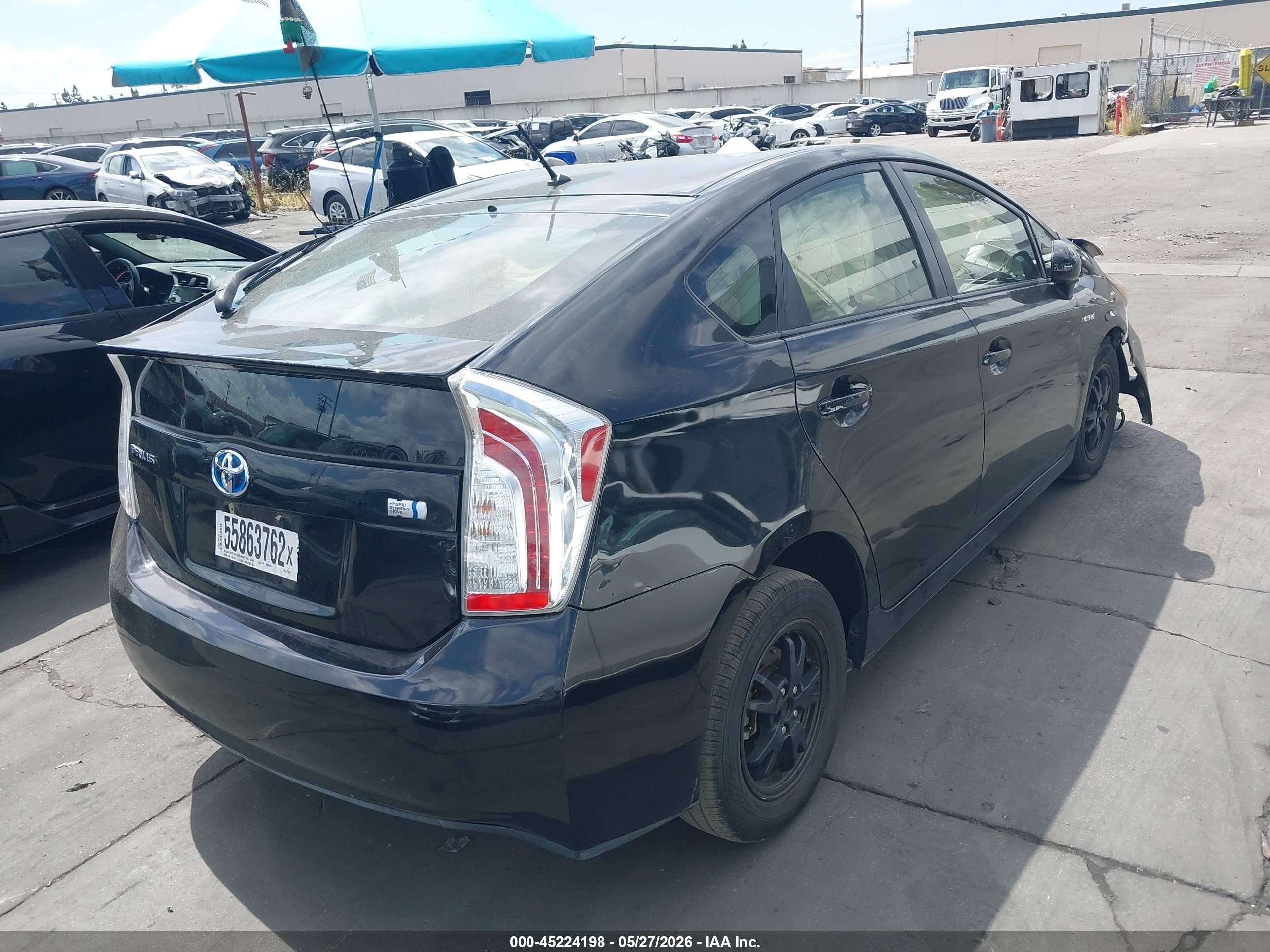2015 Toyota Prius Two Black vin: JTDKN3DUXF0474653