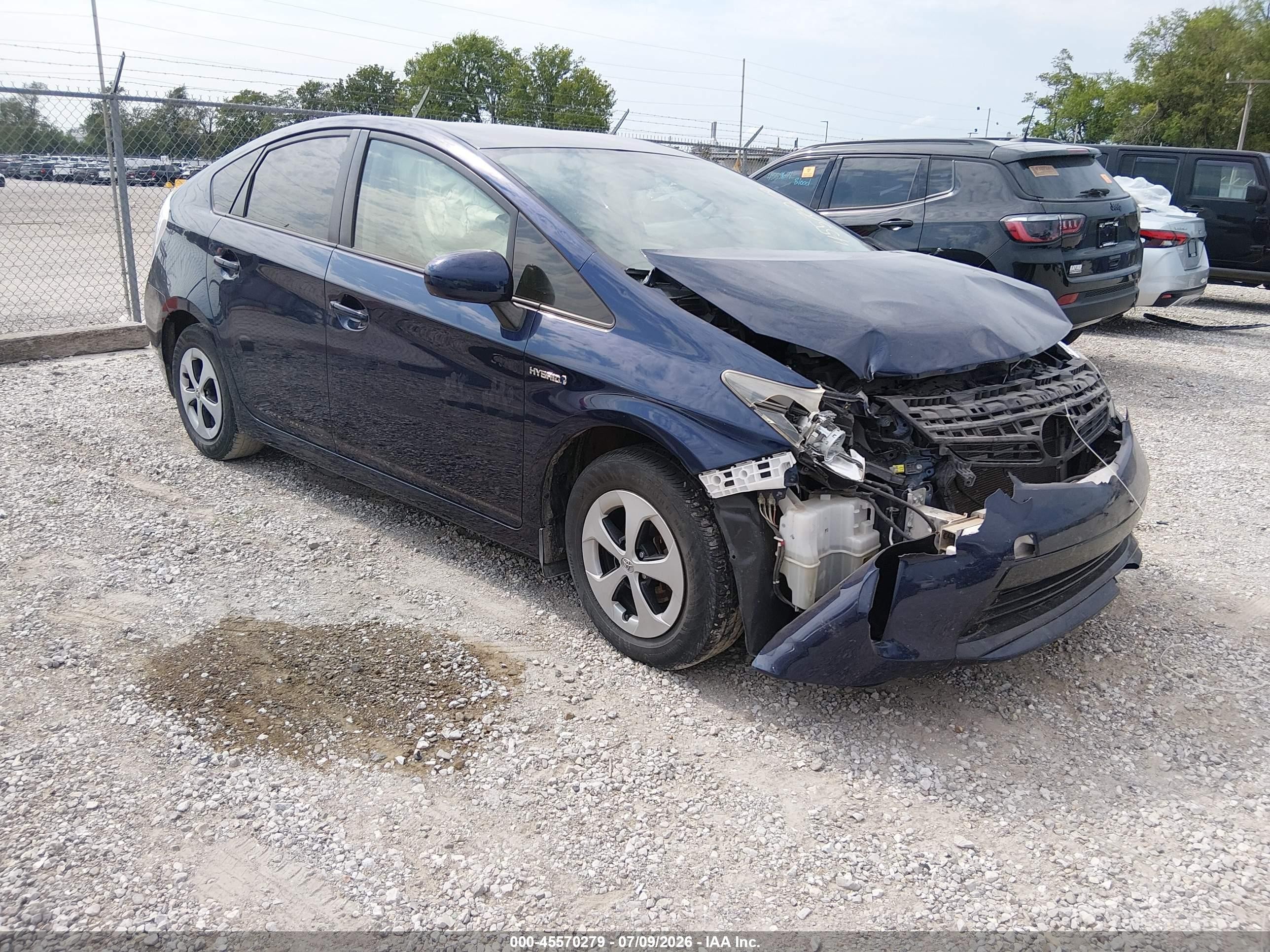 2015 Toyota Prius Three Blue vin: JTDKN3DUXF1886565