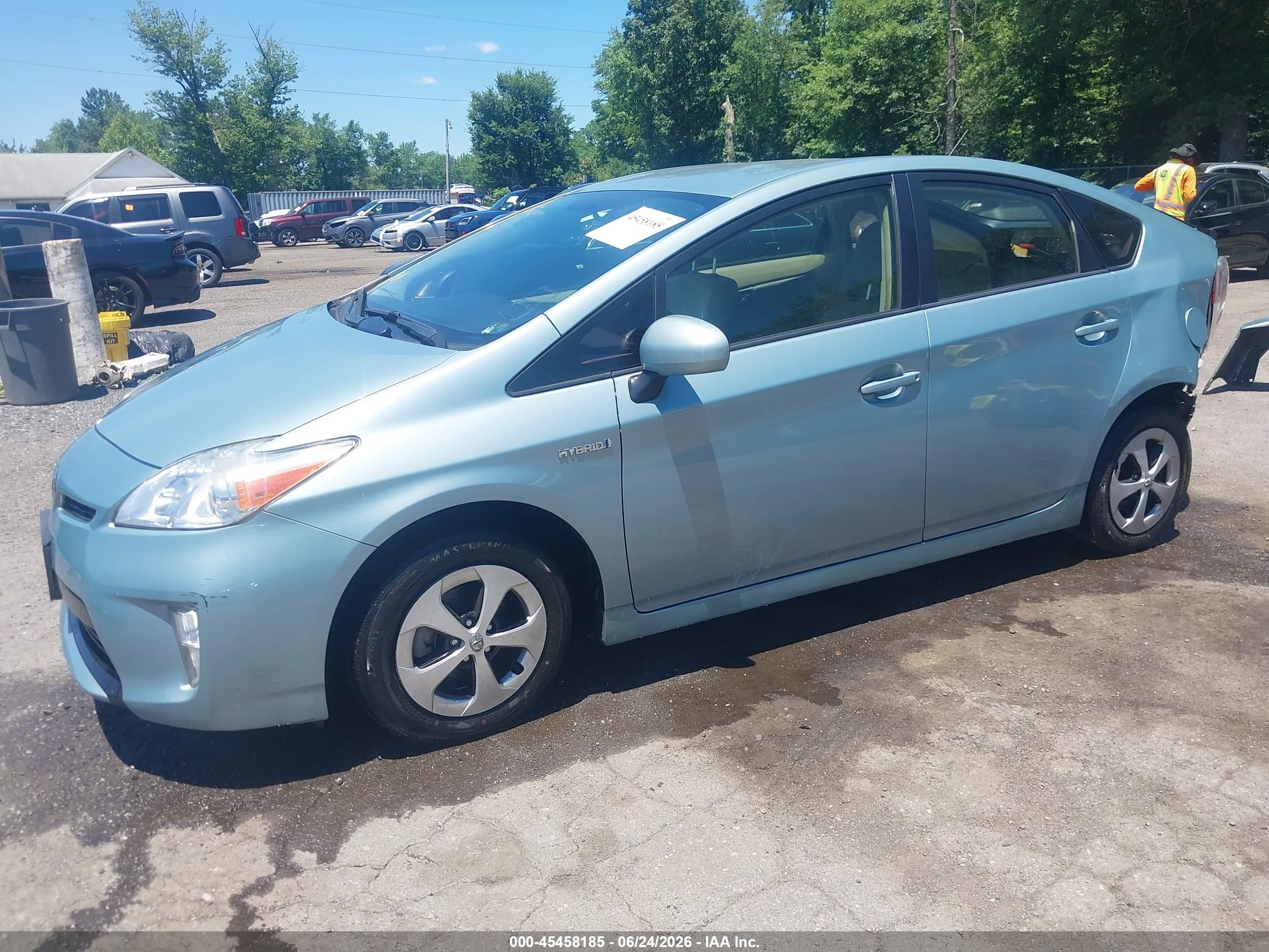 2015 Toyota Prius Three Light Blue vin: JTDKN3DUXF1887361