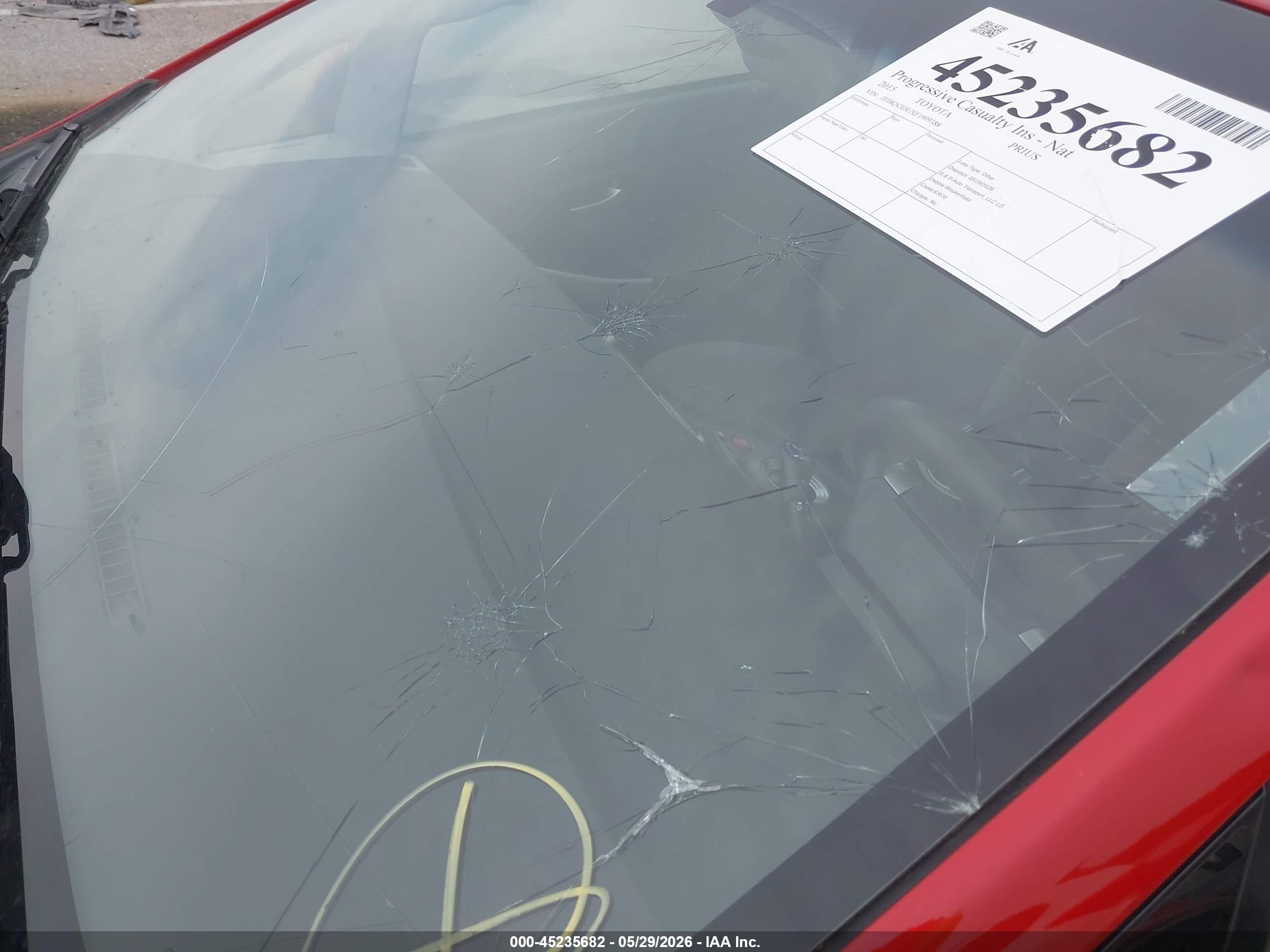 2015 Toyota Prius Two Red vin: JTDKN3DUXF1909388