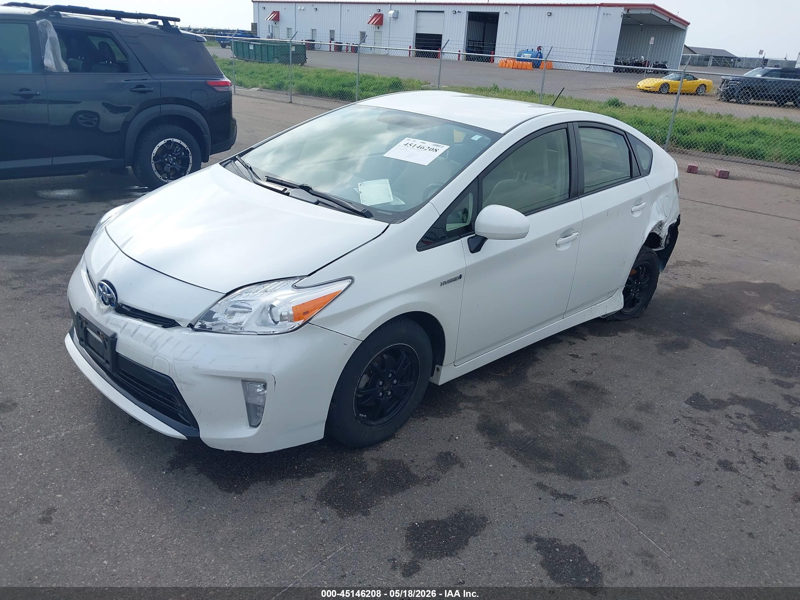 2015 Toyota Prius Two White vin: JTDKN3DUXF2000593