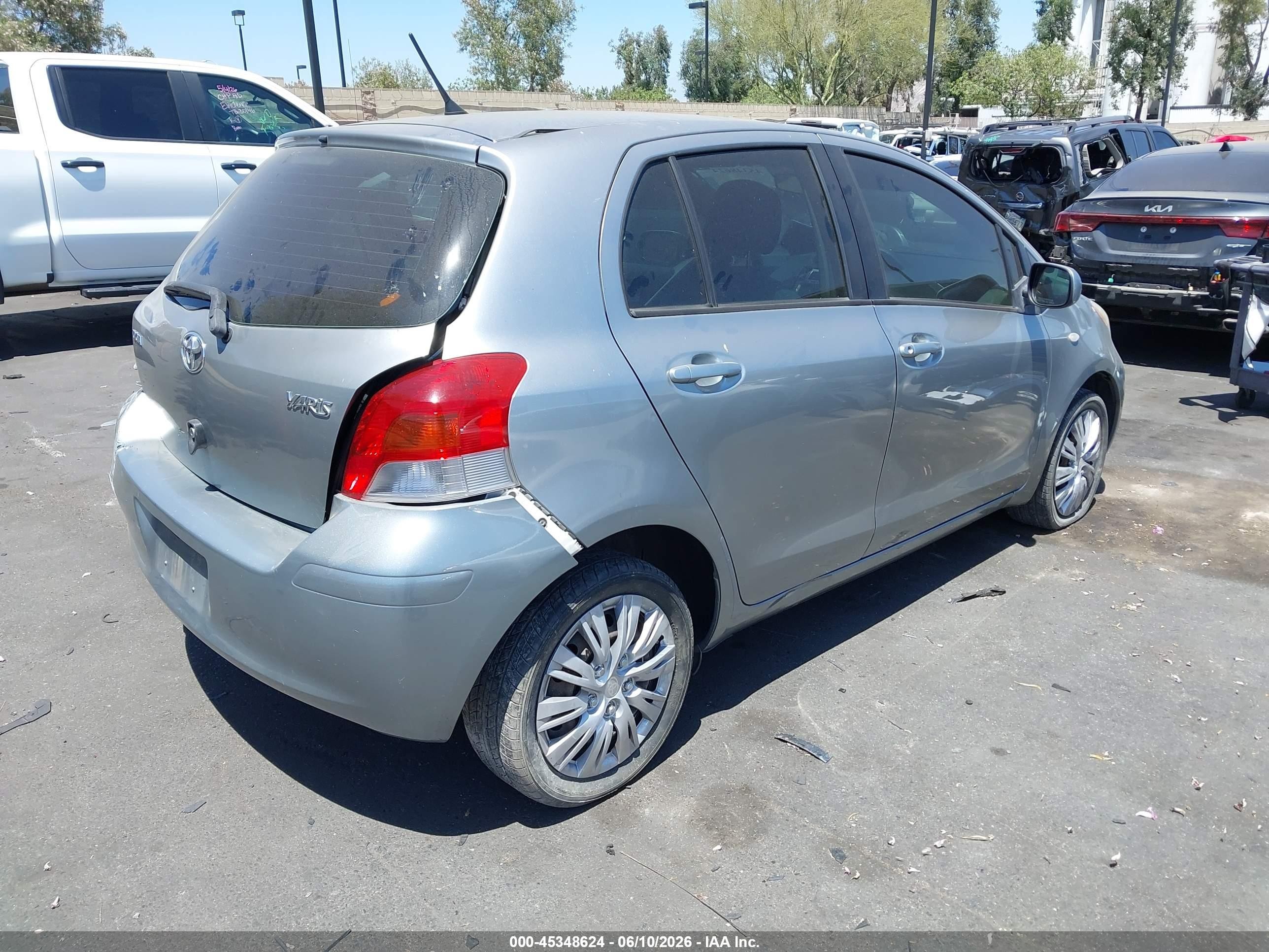 2010 Toyota Yaris   Silver vin: JTDKT4K31A5316008