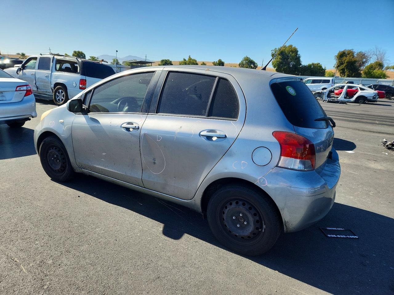2010 Toyota Yaris Base Gray vin: JTDKT4K32A5315840