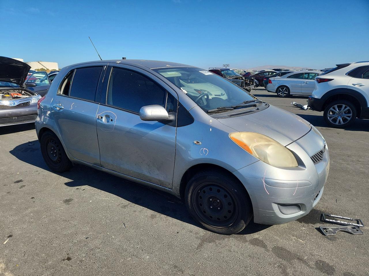 2010 Toyota Yaris Base Gray vin: JTDKT4K32A5315840
