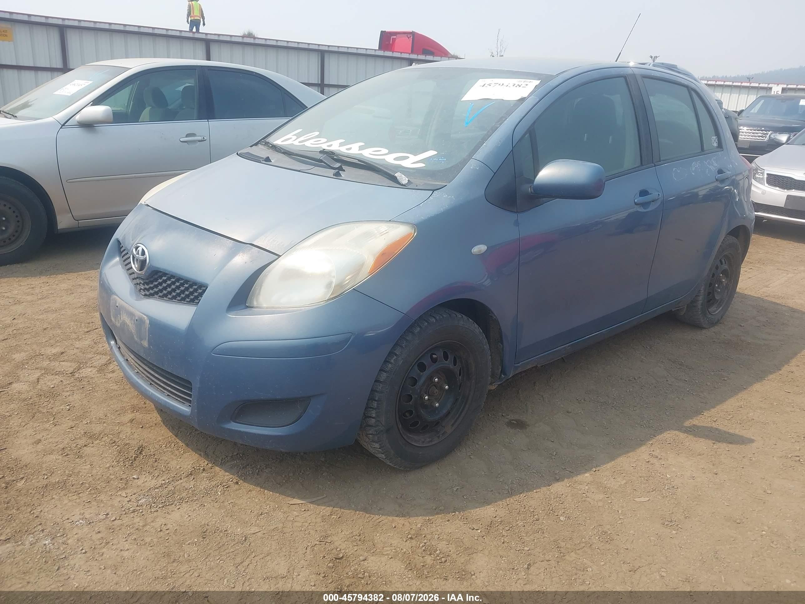 2010 Toyota Yaris   Light Blue vin: JTDKT4K32A5324747