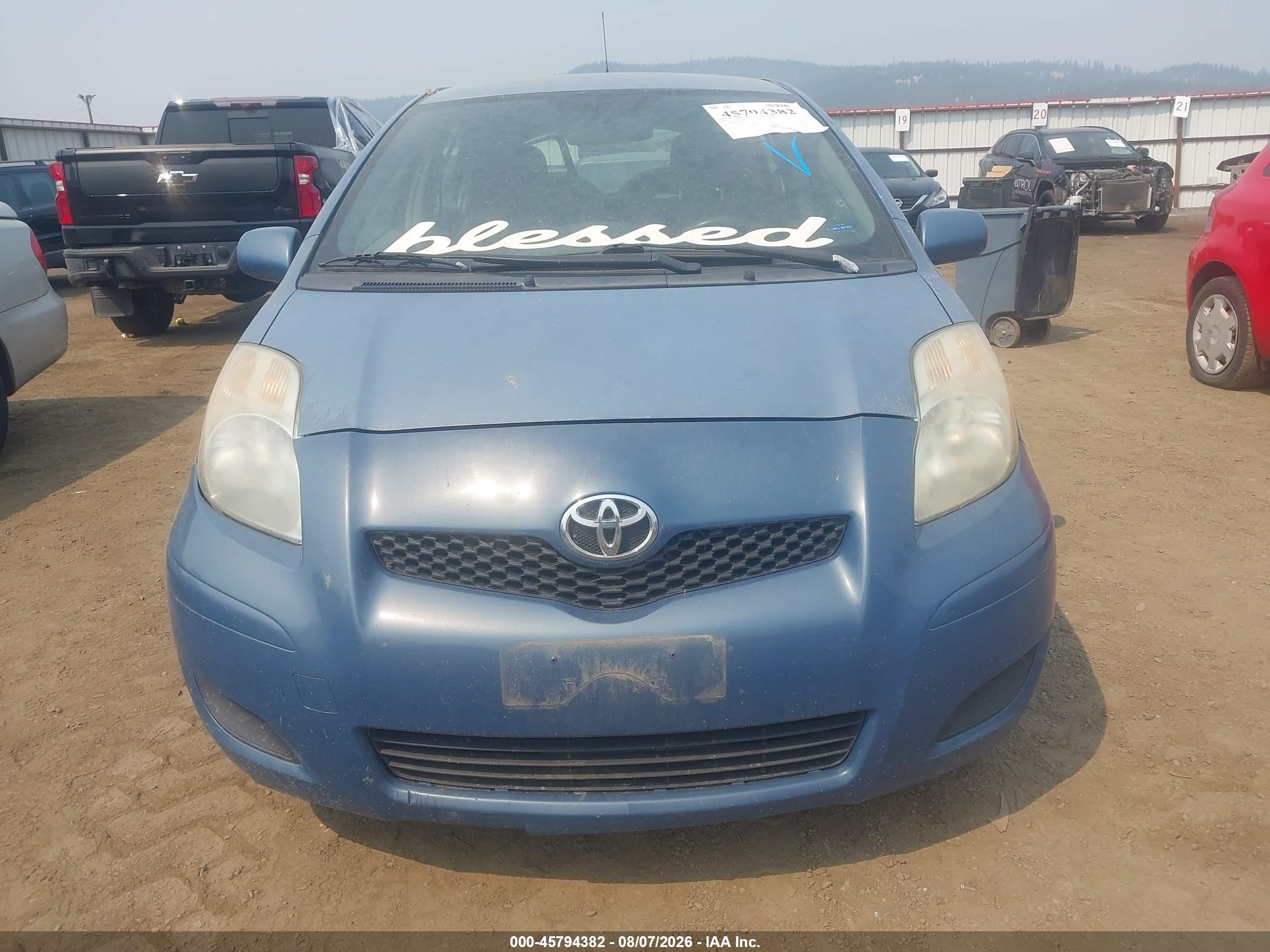 2010 Toyota Yaris   Light Blue vin: JTDKT4K32A5324747