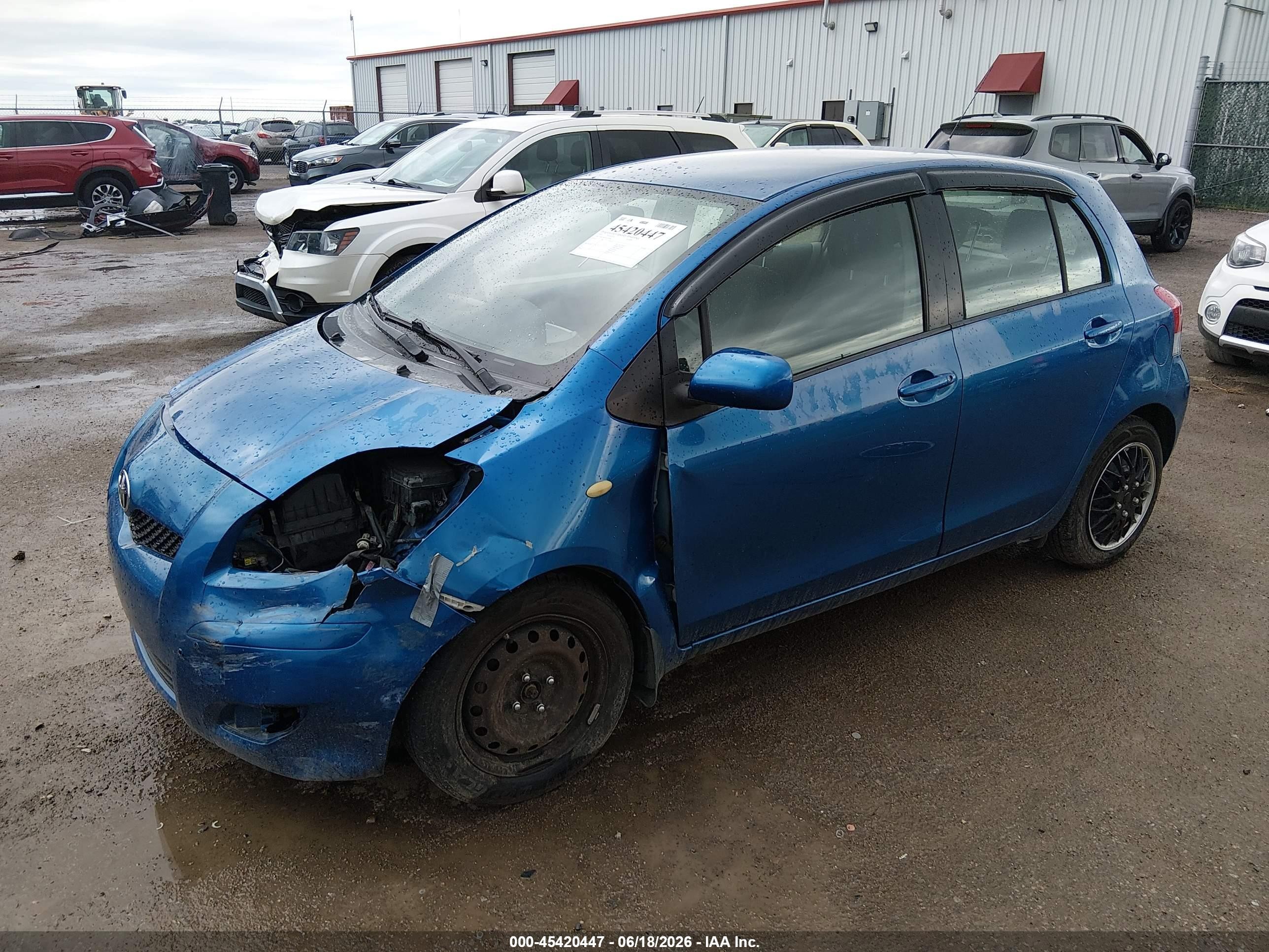 2010 Toyota Yaris   Blue vin: JTDKT4K36A5291641