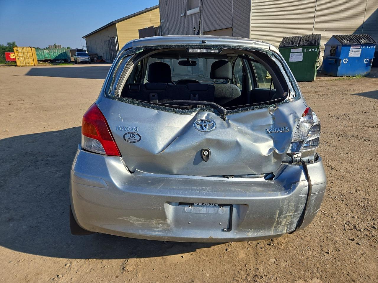 2011 Toyota Yaris Base Gray vin: JTDKT4K39B5334144