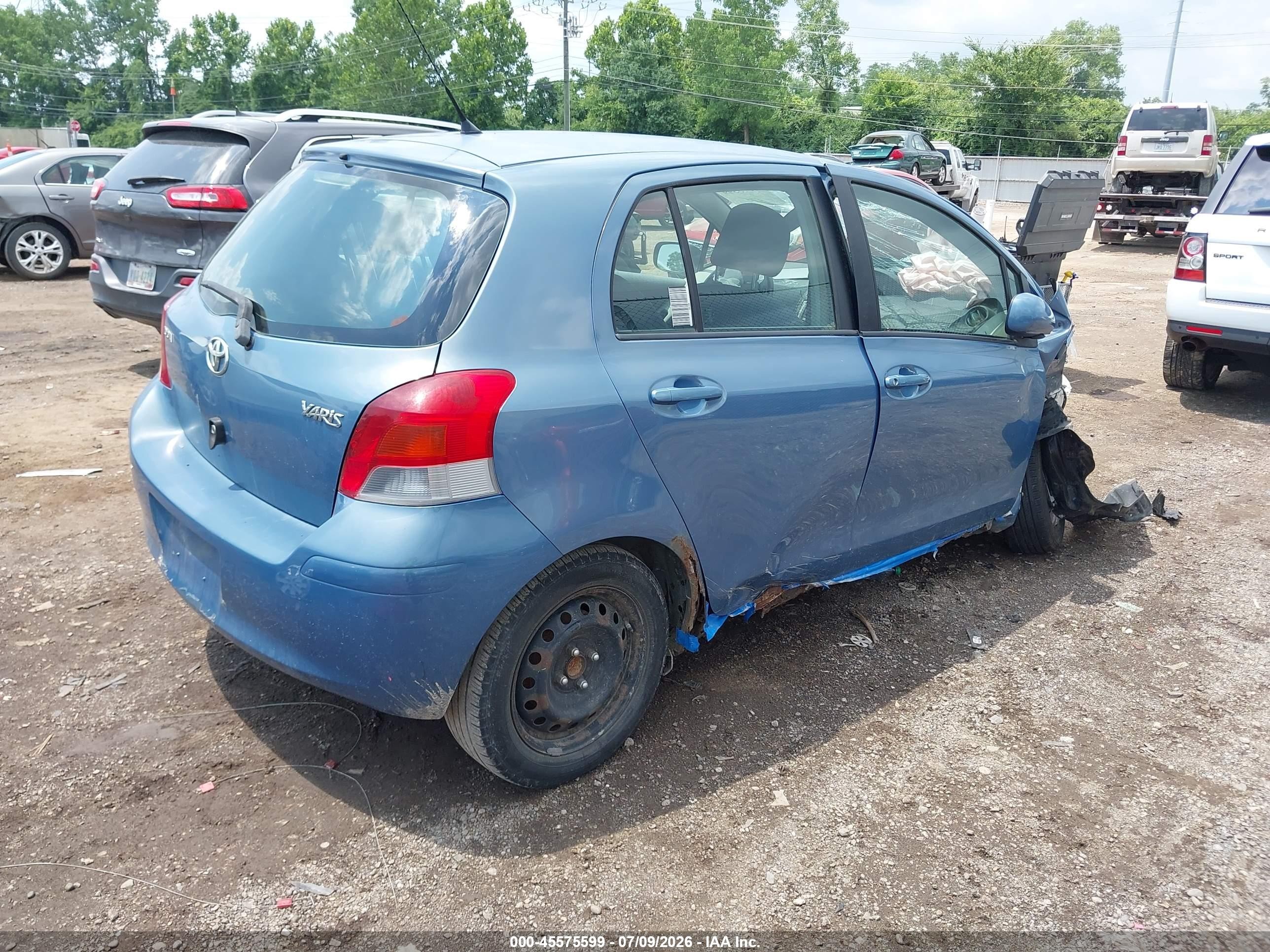 2011 Toyota Yaris Base (a4) Blue vin: JTDKT4K39B5336816