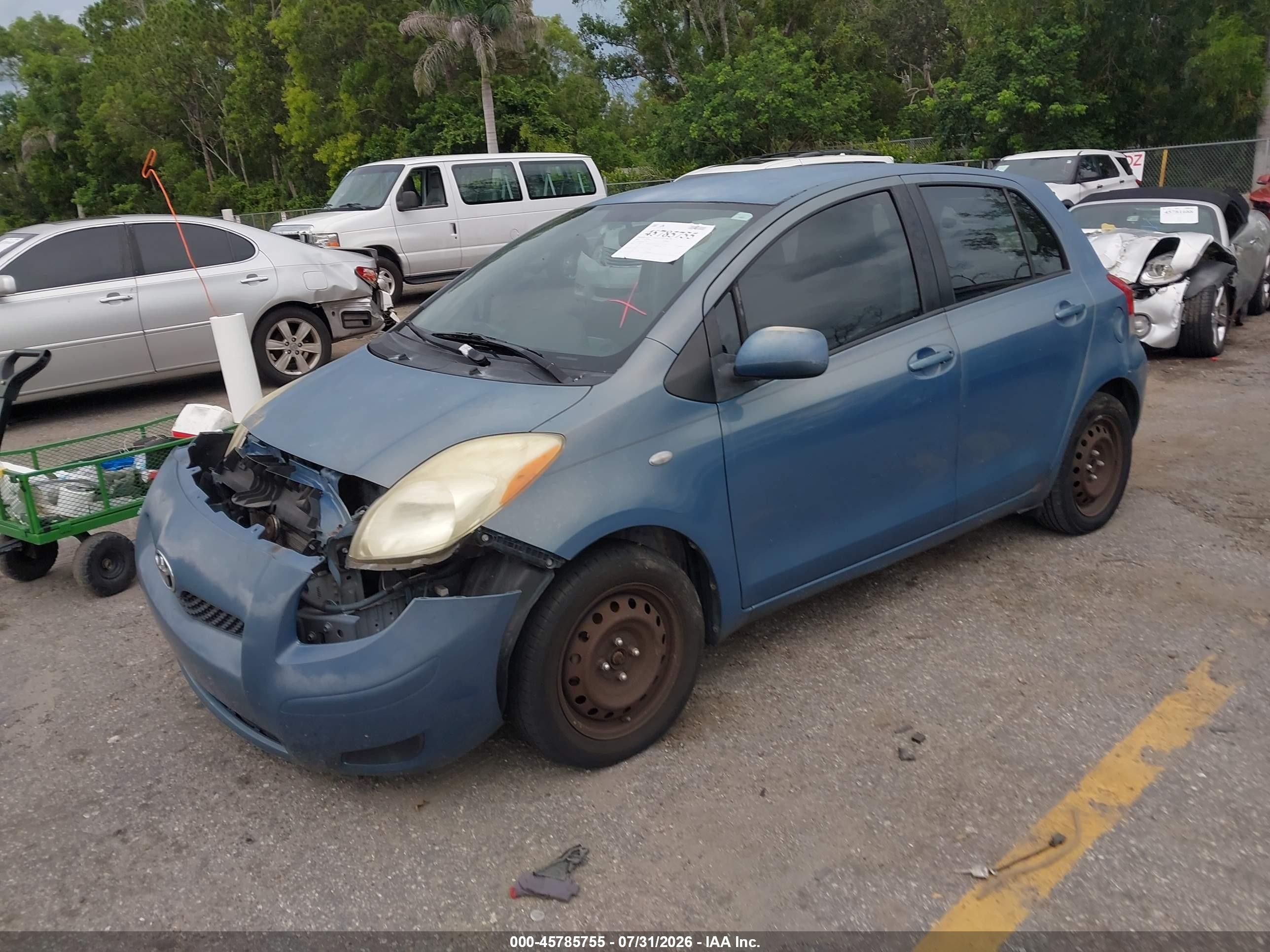 2009 Toyota Yaris   Navy vin: JTDKT903095257139