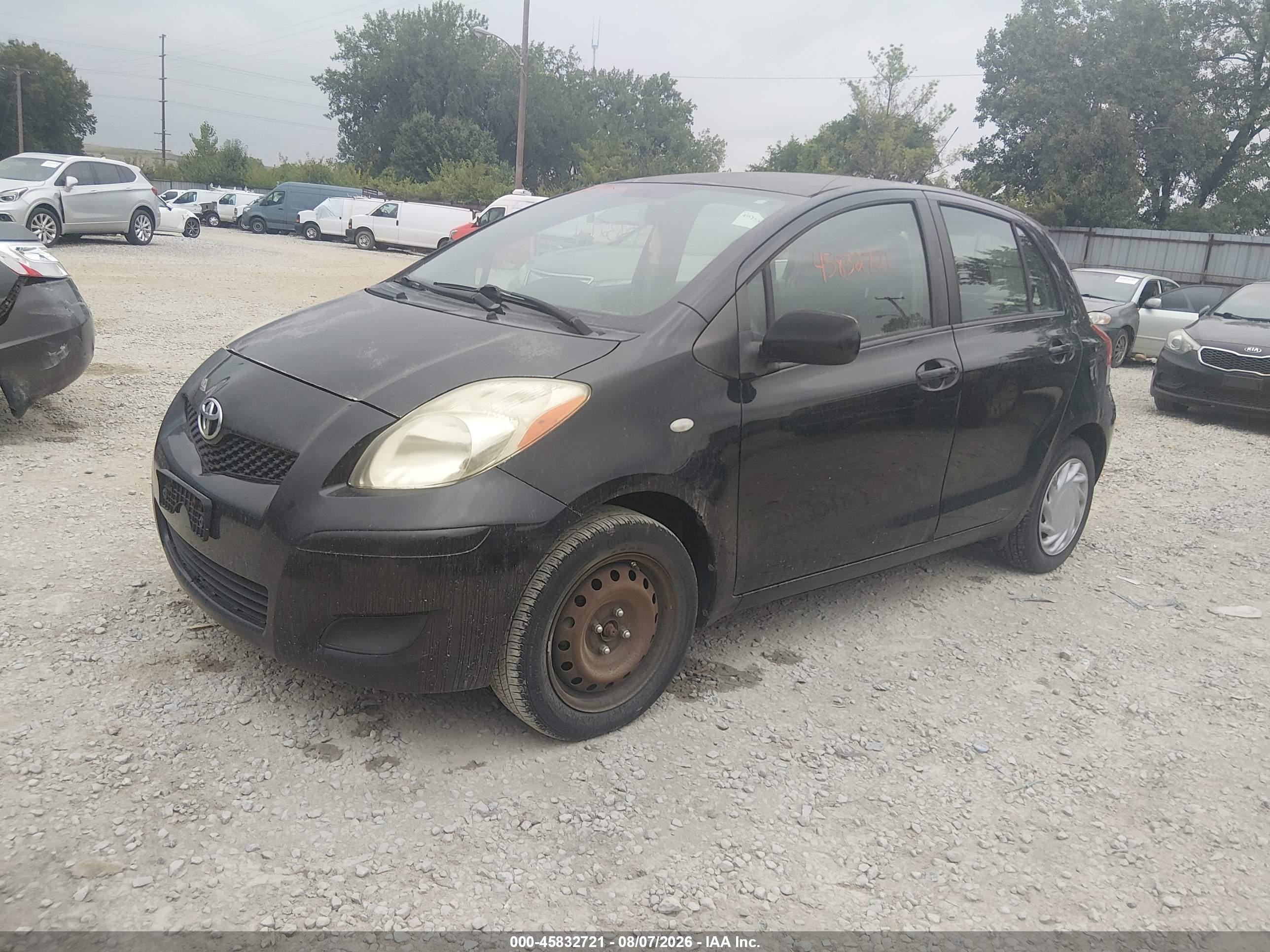 2009 Toyota Yaris Black vin: JTDKT903995230294