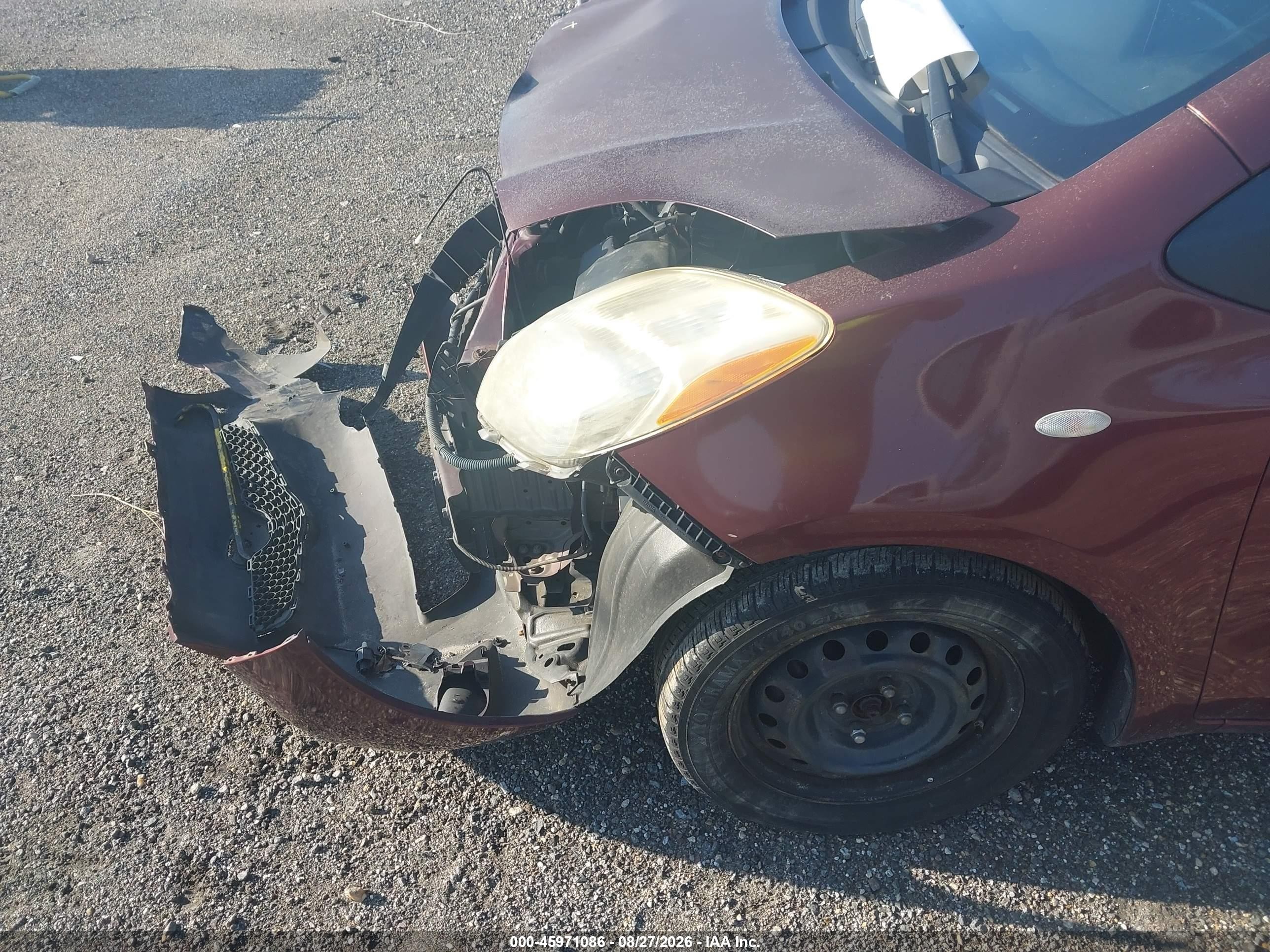 2009 Toyota Yaris   Burgundy vin: JTDKT903X95242602