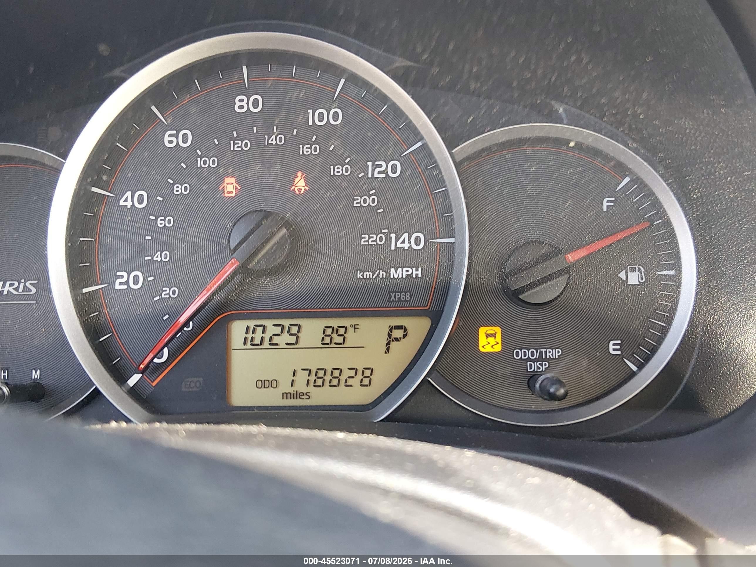 2012 Toyota Yaris Le Light Blue vin: JTDKTUD30CD500846