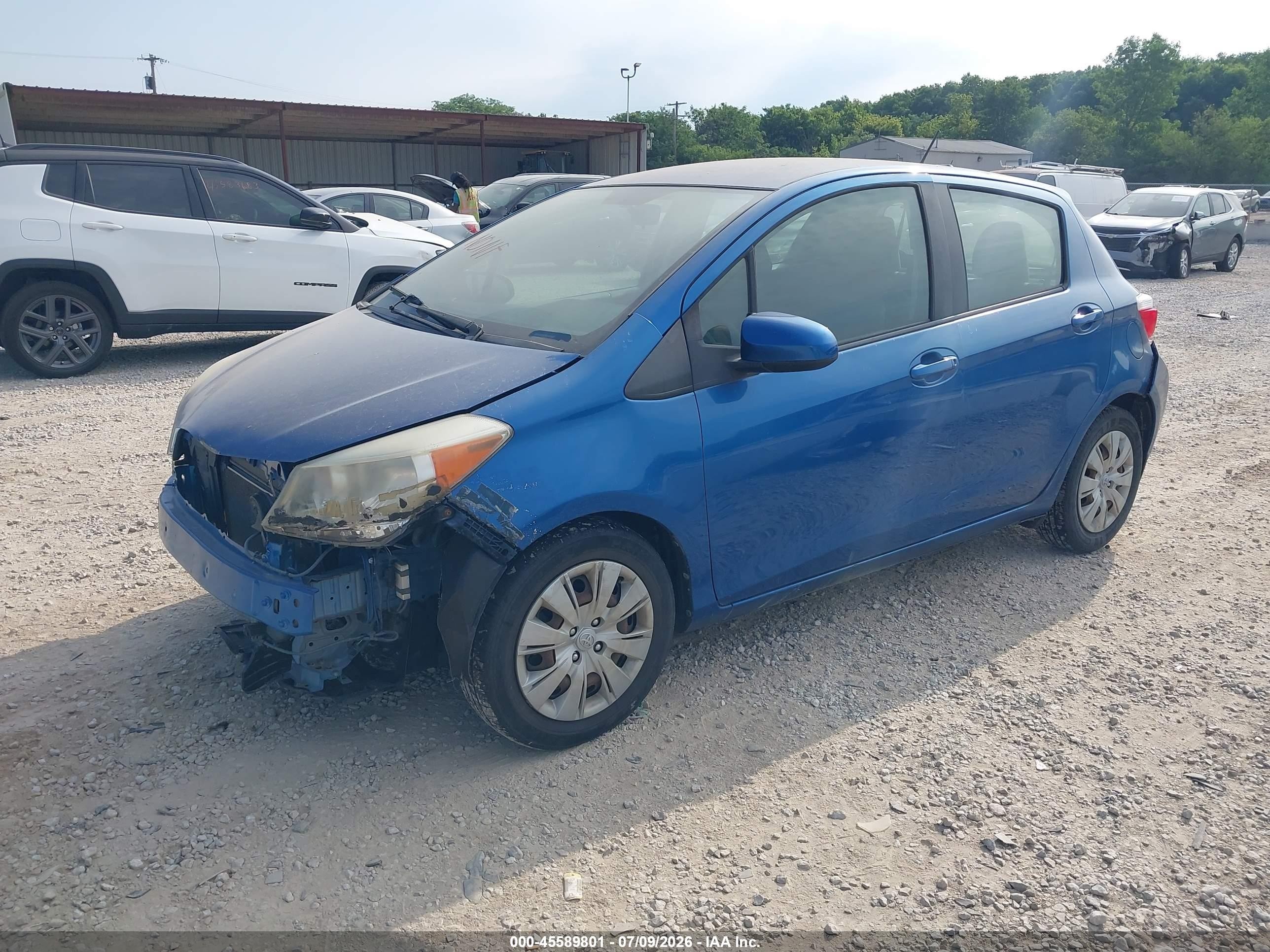 2012 Toyota Yaris Le Blue vin: JTDKTUD30CD509868