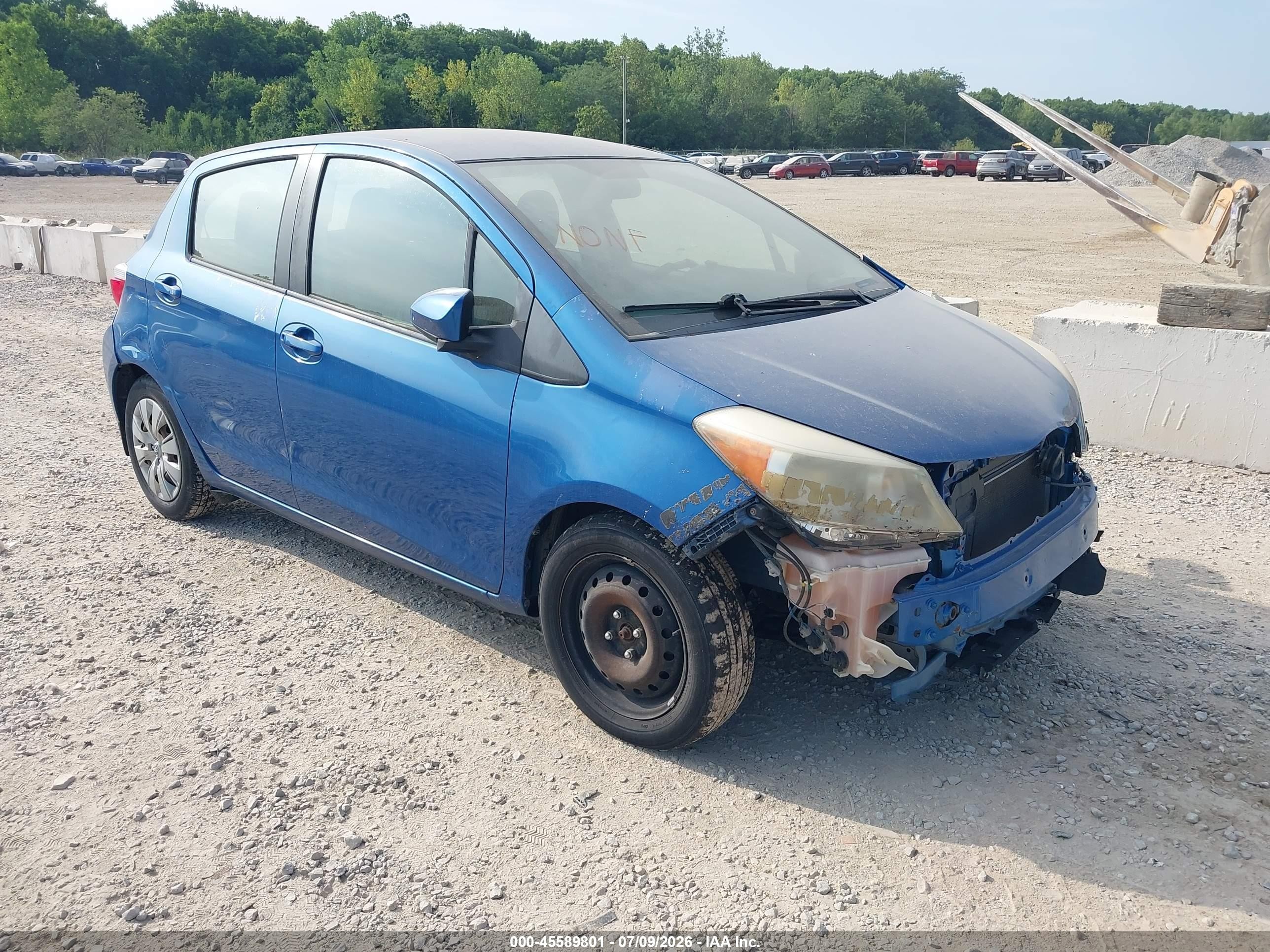 2012 Toyota Yaris Le Blue vin: JTDKTUD30CD509868