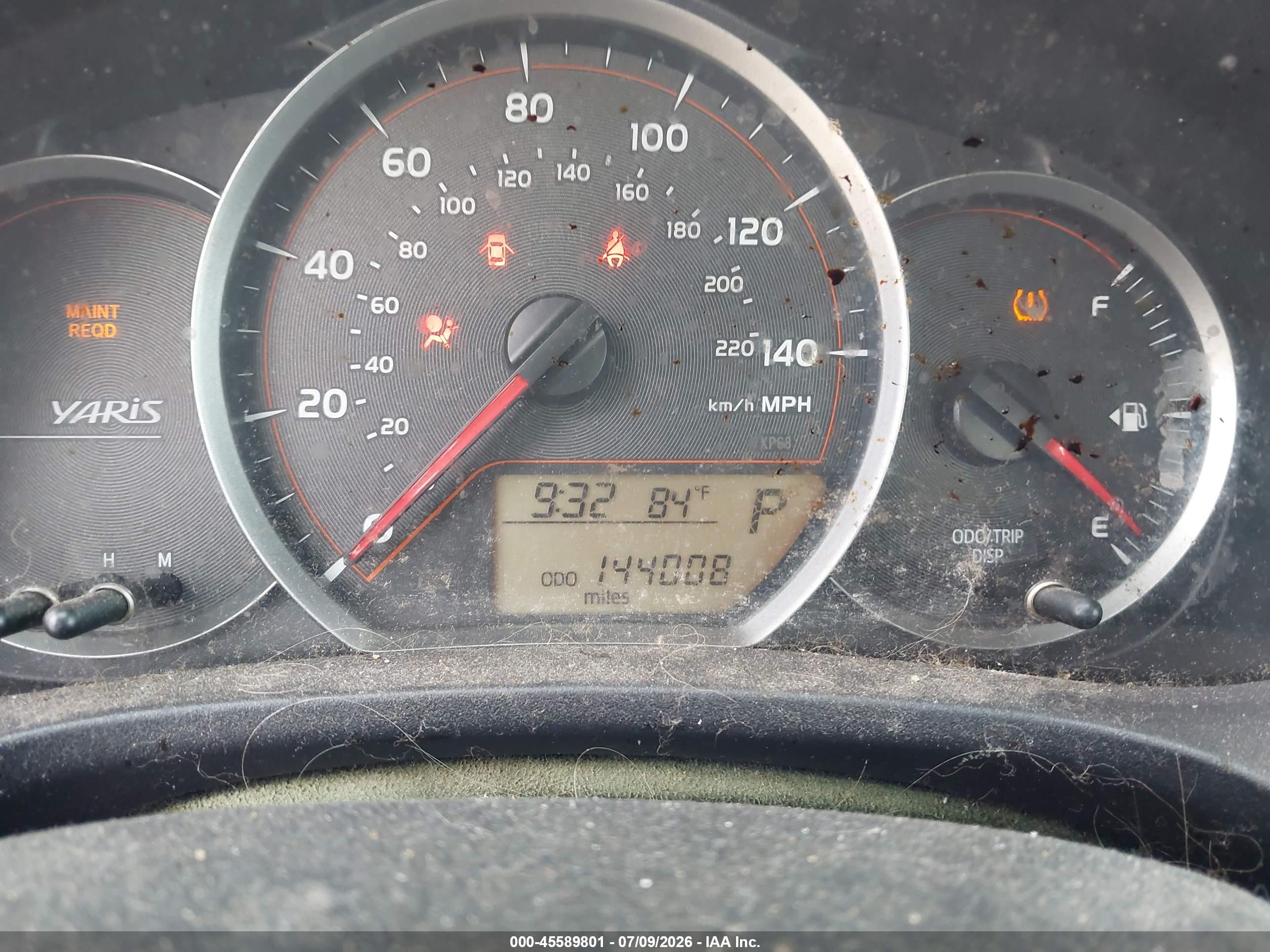 2012 Toyota Yaris Le Blue vin: JTDKTUD30CD509868