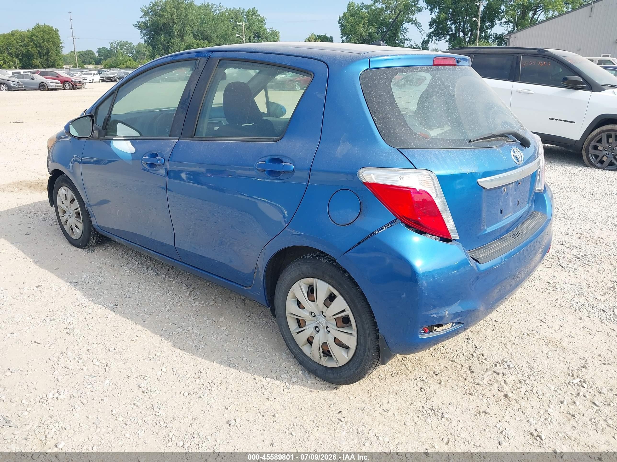 2012 Toyota Yaris Le Blue vin: JTDKTUD30CD509868