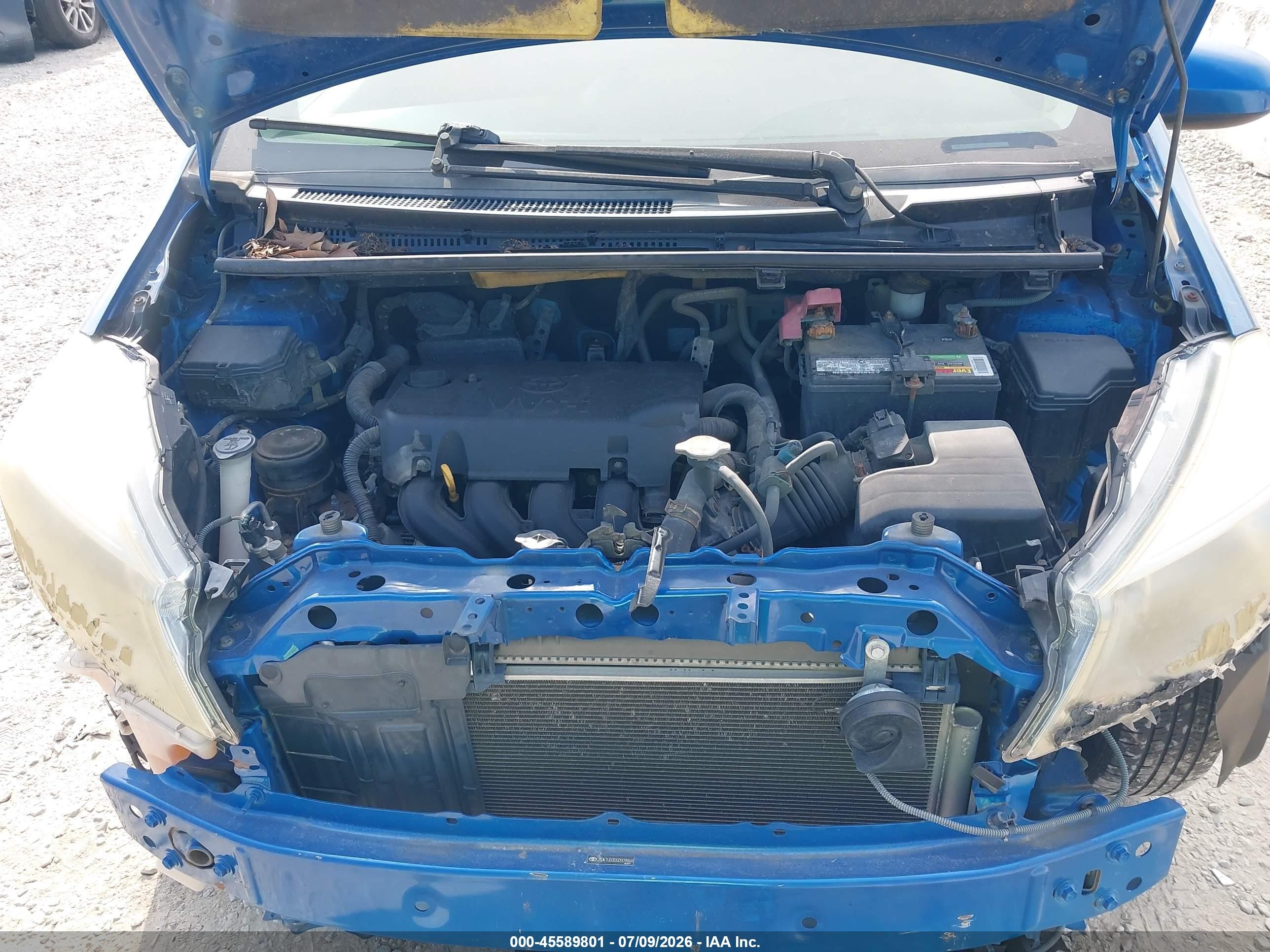 2012 Toyota Yaris Le Blue vin: JTDKTUD30CD509868
