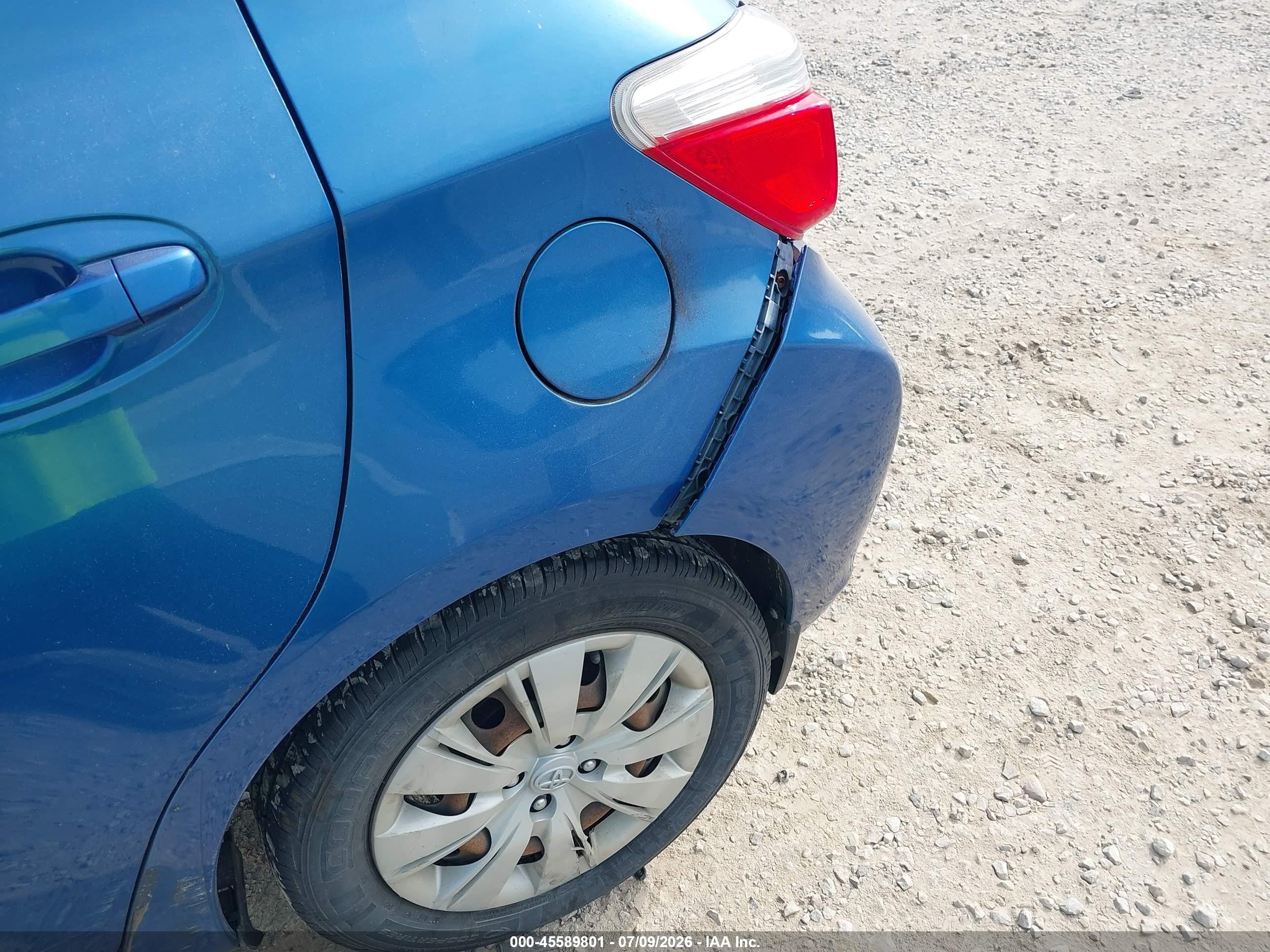 2012 Toyota Yaris Le Blue vin: JTDKTUD30CD509868
