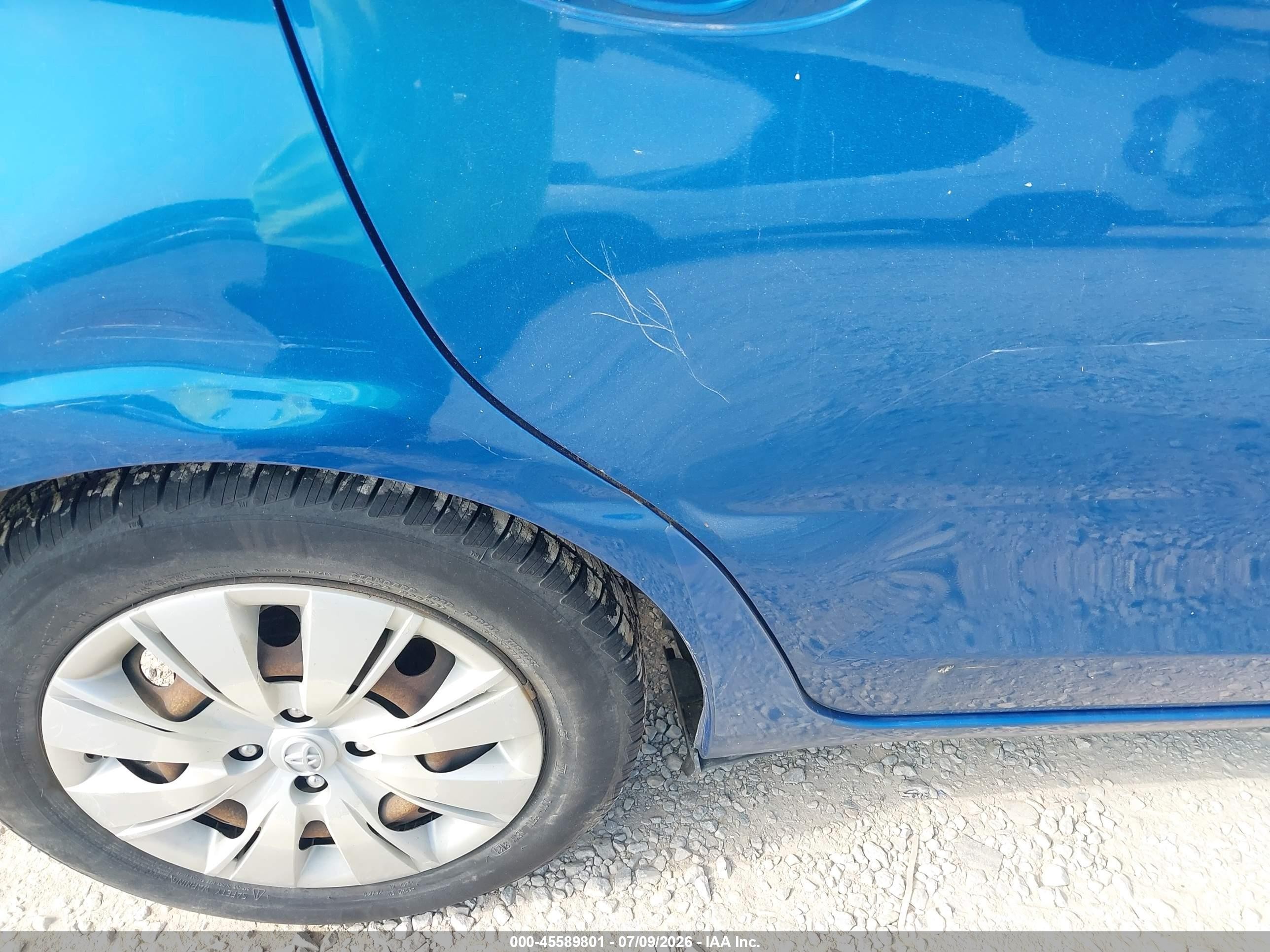 2012 Toyota Yaris Le Blue vin: JTDKTUD30CD509868
