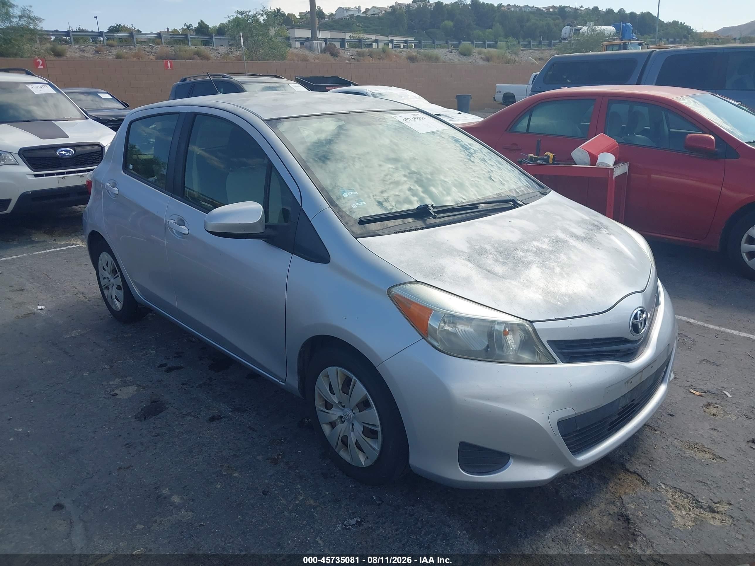 2012 Toyota Yaris Le Silver vin: JTDKTUD30CD531739